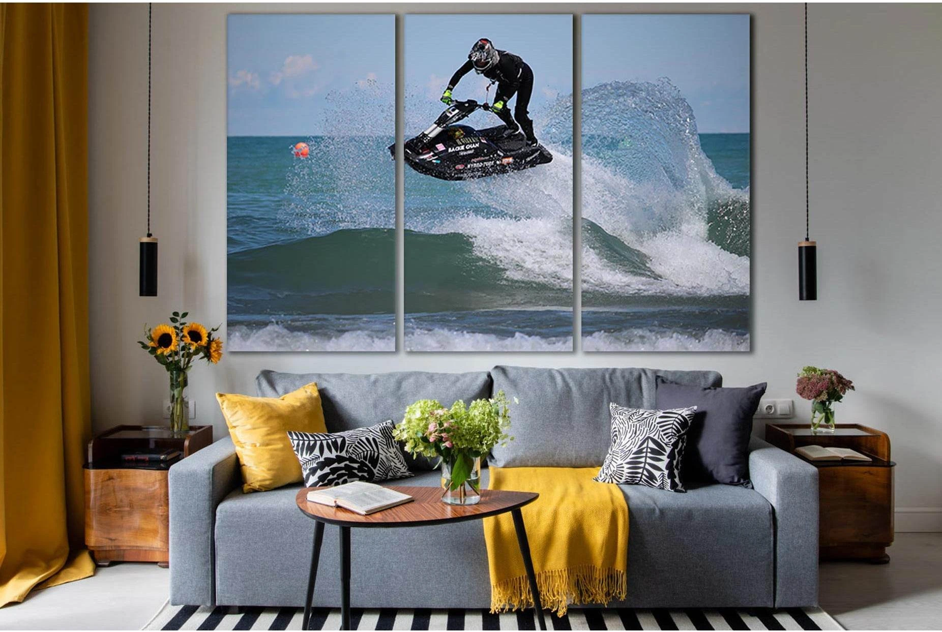 Sport Water Motorcycle №SL902 Ready to Hang Canvas Print - Zellart Canvas Prints 0new, ALL_Products, Sports & Motivation