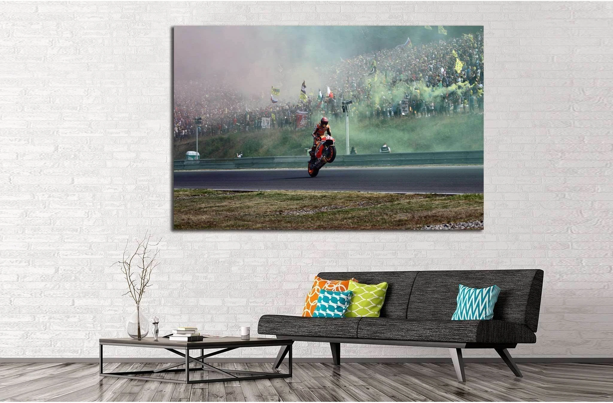 Sportbike Ready to Hang Canvas Print, Sport Bike Wall Art №157 Ready to Hang Canvas Print - Zellart Canvas Prints ALL_Products, wd-157