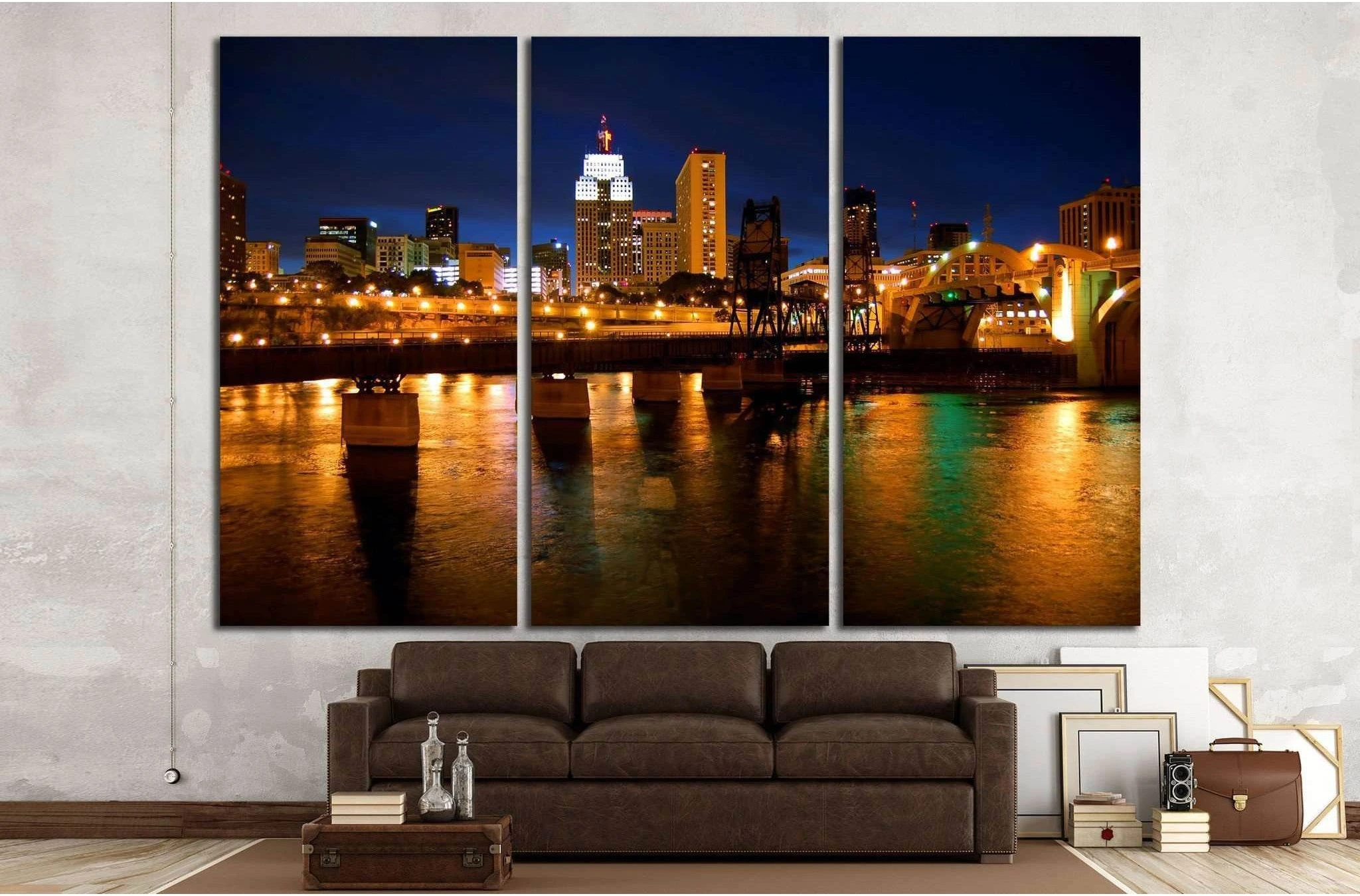 St. Paul, Minnesota skyline №1661 Ready to Hang Canvas Print - Zellart Canvas Prints ALL_Products, s-1661