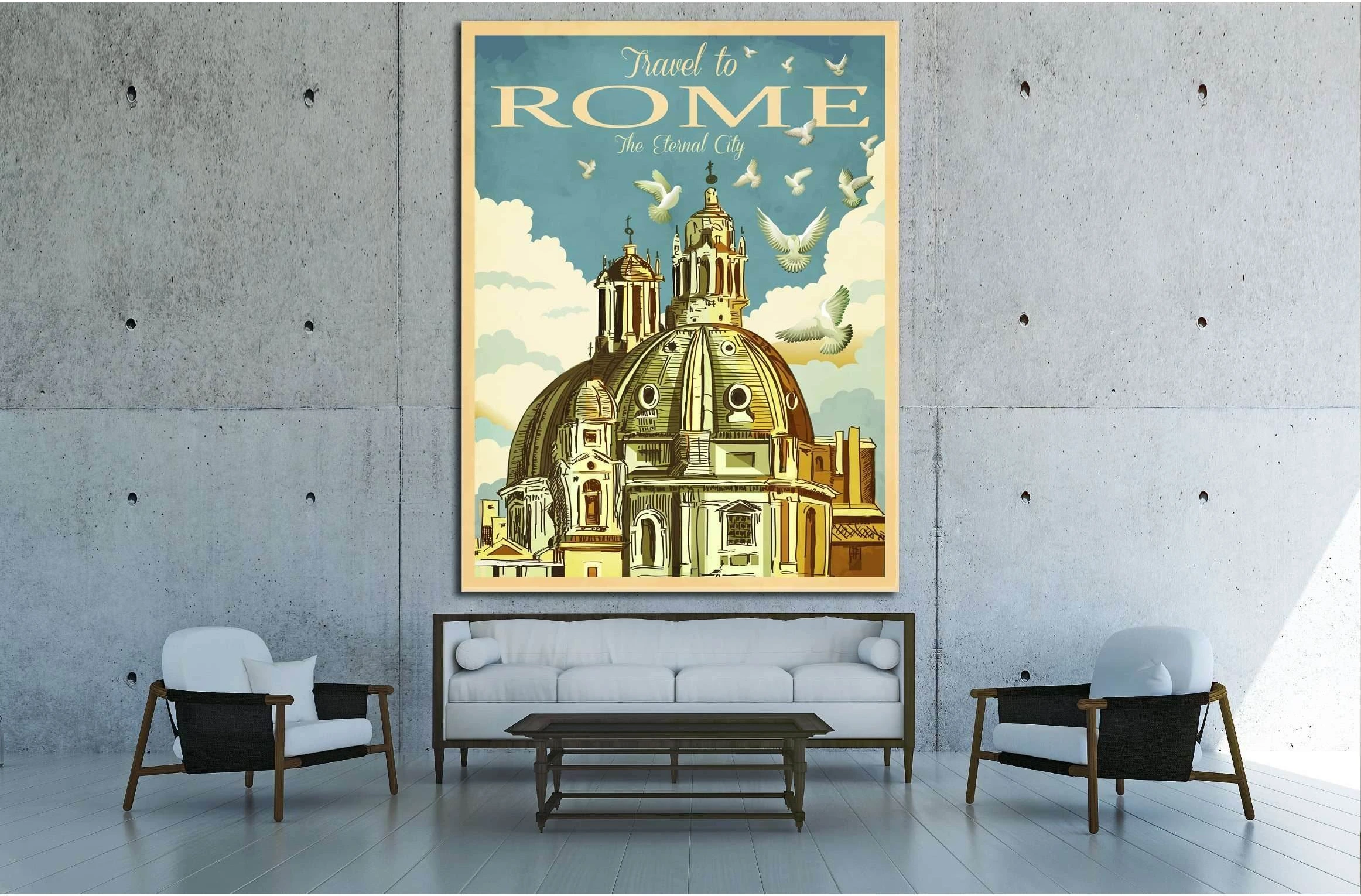 St. Peter's Basilica in Rome №4528 Ready to Hang Canvas Print - Zellart Canvas Prints ALL_Products, s-4528