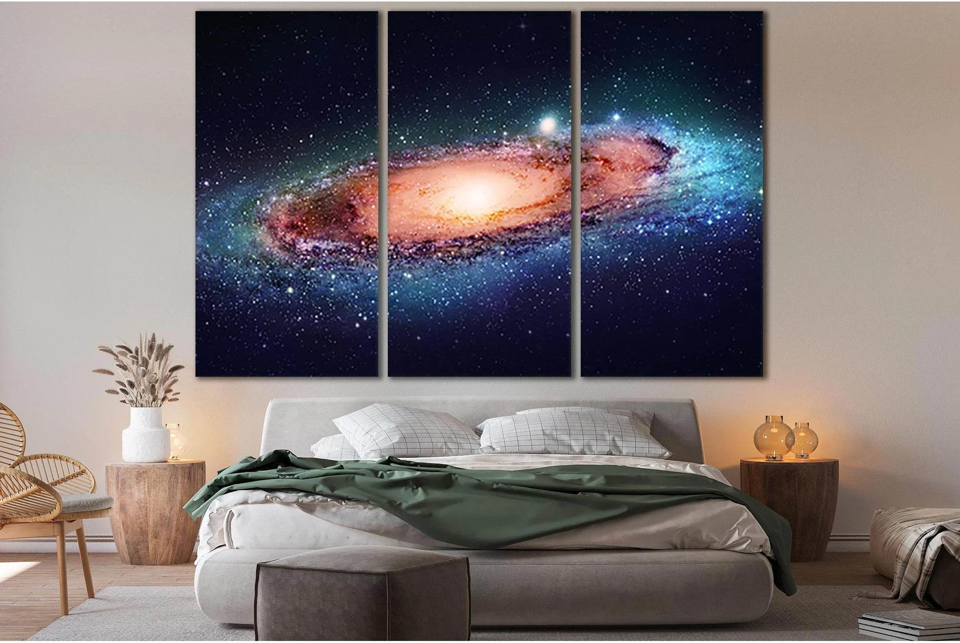 Star Cluster Galaxy №SL418 Ready to Hang Canvas Print - Zellart Canvas Prints 0new, ALL_Products, Astronomy & Space Canvas Wall Art