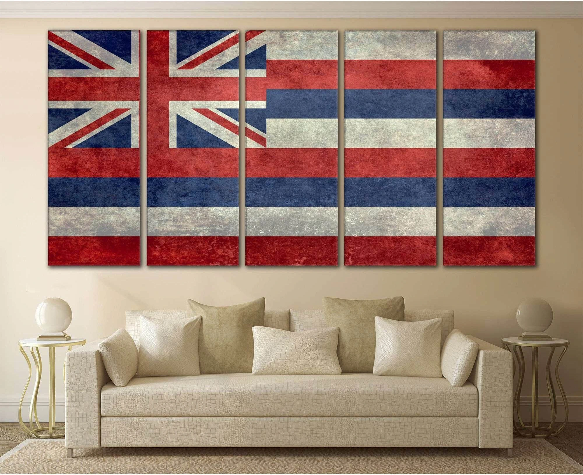 State Flag of Hawaii №830 Ready to Hang Canvas Print - Zellart Canvas Prints ALL_Products, z-830