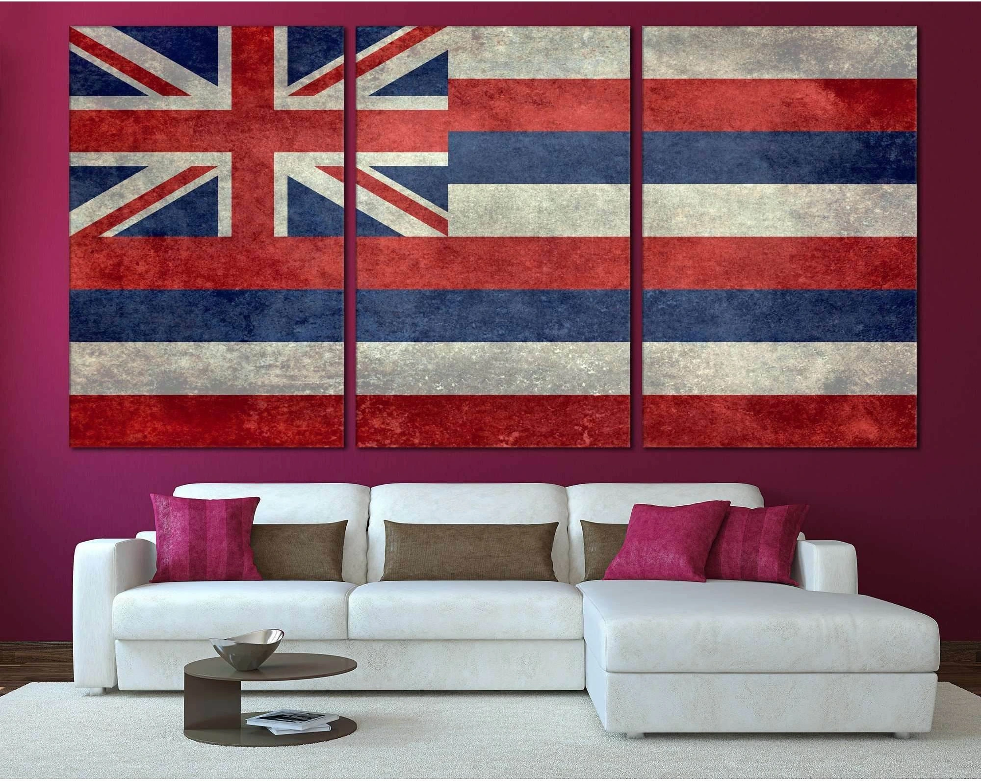 State Flag of Hawaii №830 Ready to Hang Canvas Print - Zellart Canvas Prints ALL_Products, z-830