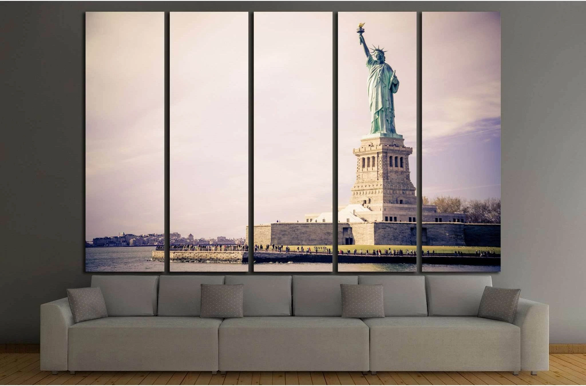 Statue of Liberty, New York №1287 Ready to Hang Canvas Print - Zellart Canvas Prints 0_NY_ART, ALL_Products, s-1287