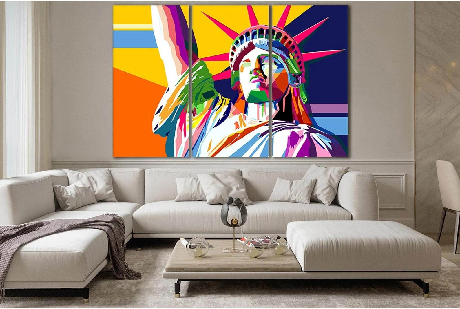 Statue Of Liberty Pop Art №SL528 Ready to Hang Canvas Print - Zellart Canvas Prints 0new, ALL_Products, Pop ART
