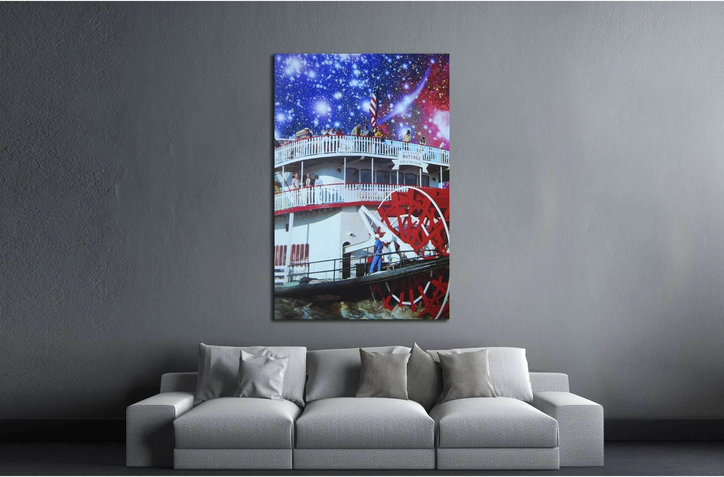 steamer natchez (Eugenia Loli) №3389 Ready to Hang Canvas Print - Zellart Canvas Prints ALL_Products, s-3389