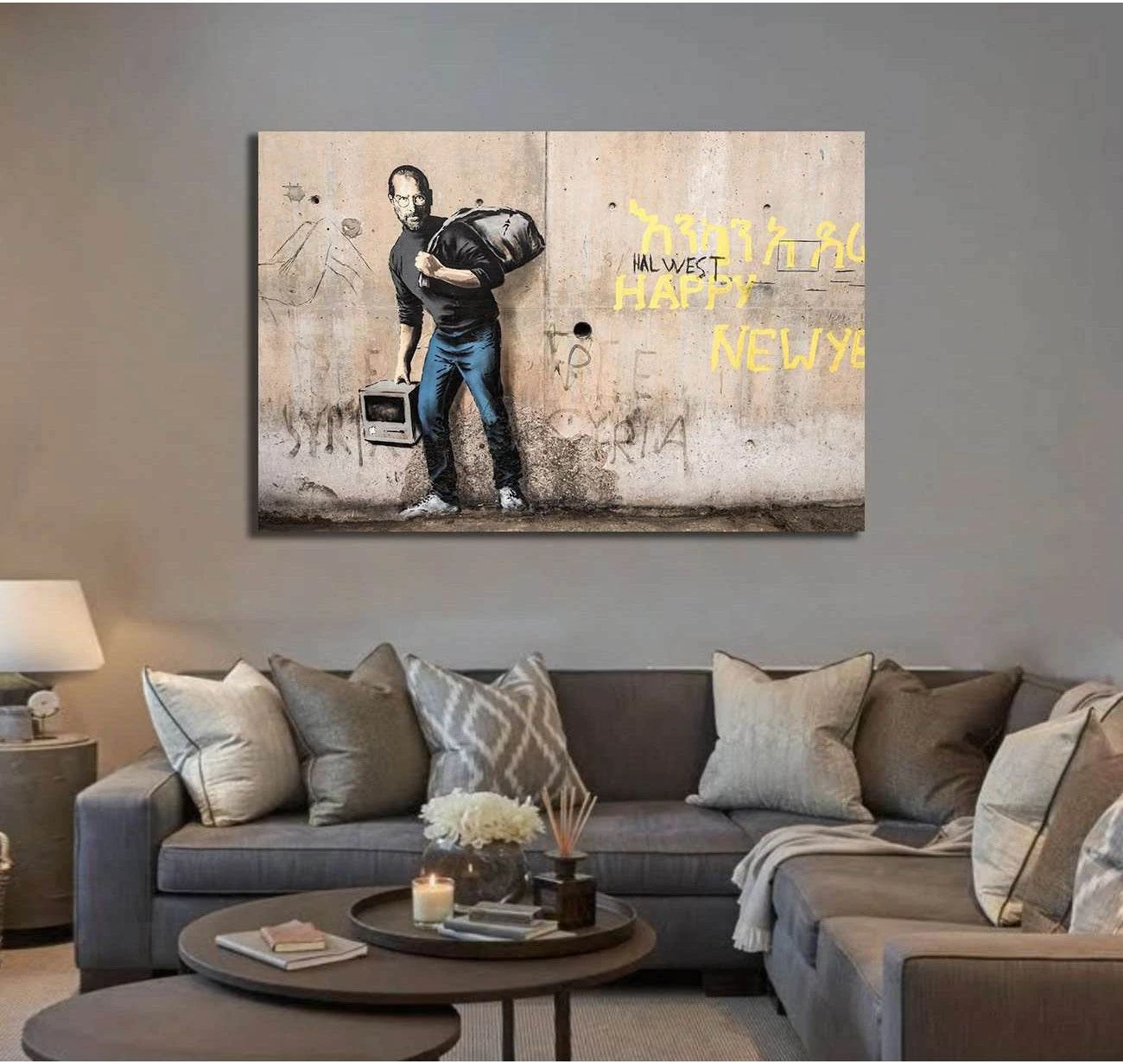 Steve Jobs Syrian refugee - Canvas print - Zellart Canvas Prints 000Negative, 6024, ALL_Products