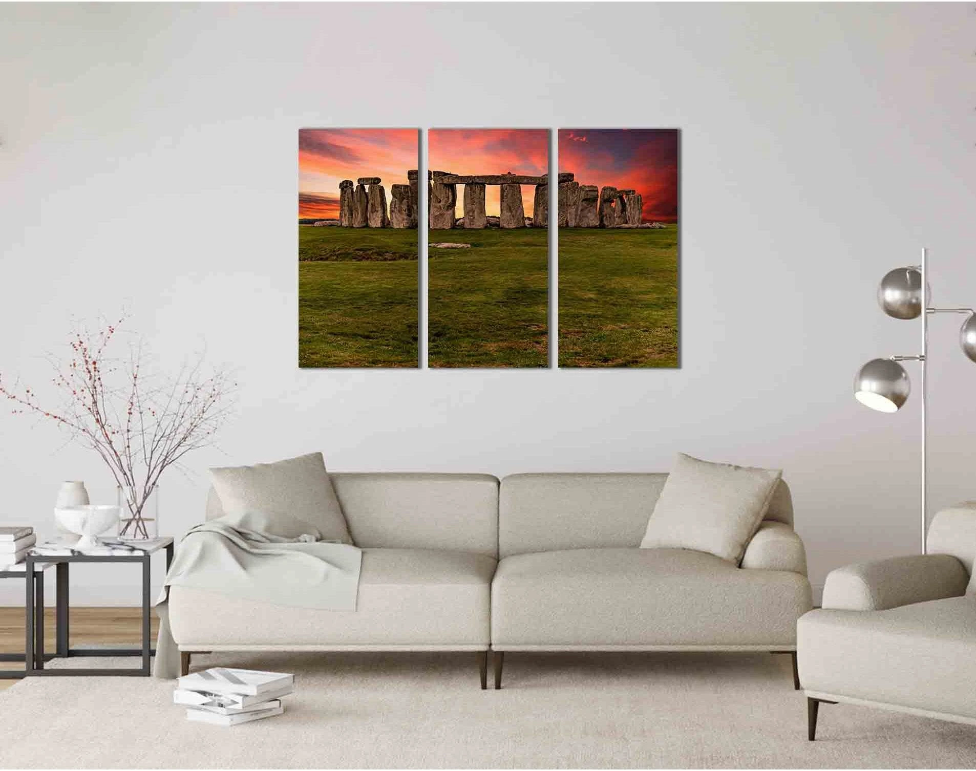 Stonehenge sunset №D2026 Ready to Hang Canvas Print - Zellart Canvas Prints 0new, ALL_Products, Sunrise & sunset wall art