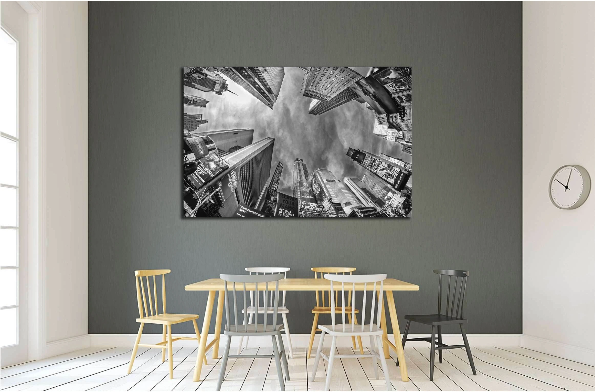Street view of Times Square Skyscrapers New York City №2627 Ready to Hang Canvas Print - Zellart Canvas Prints 0_NY_ART, ALL_Products, s-2627