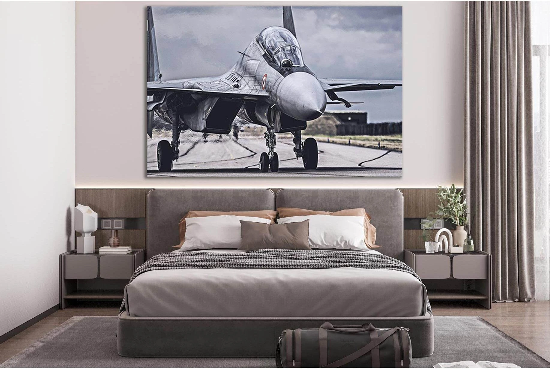 Sukhoi Su-30 Indian Air Force №SL1432 Ready to Hang Canvas Print - Zellart Canvas Prints 0new, ALL_Products, Engine