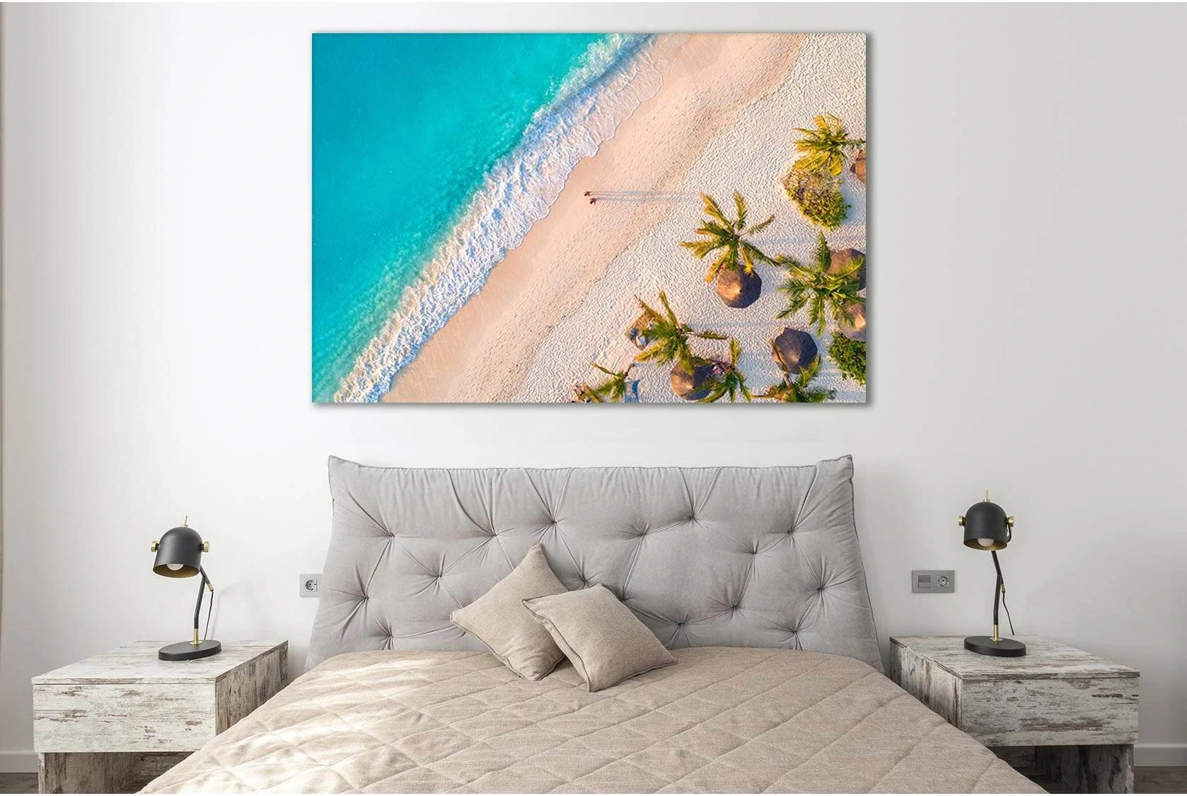 Summer In Zanzibar Africa №SL144 Ready to Hang Canvas Print - Zellart Canvas Prints 0new, ALL_Products, Beach Ocean & Waves