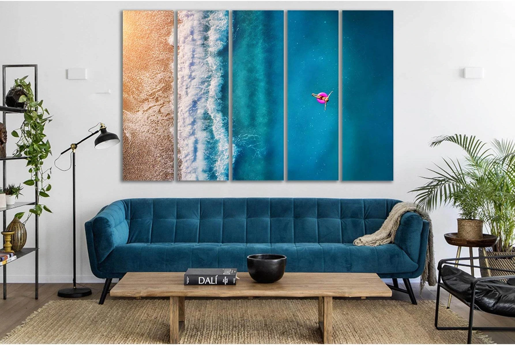 Summer Seascape With Girl №SL143 Ready to Hang Canvas Print - Zellart Canvas Prints 0new, ALL_Products, Beach Ocean & Waves