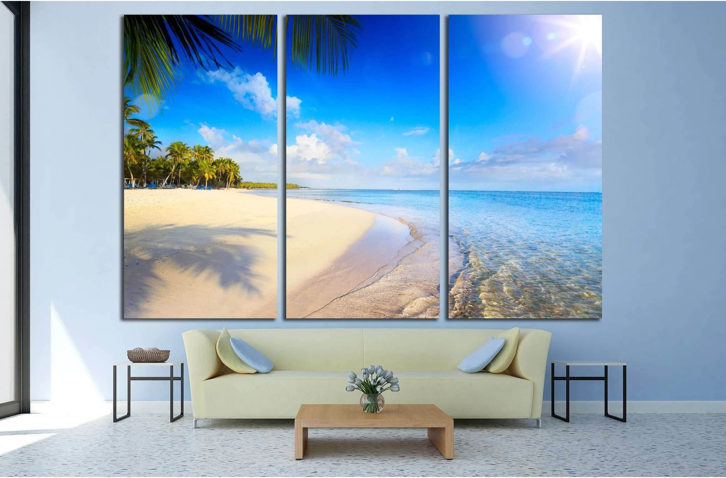 Summer tropical Beach №3194 Ready to Hang Canvas Print - Zellart Canvas Prints ALL_Products, s-3194