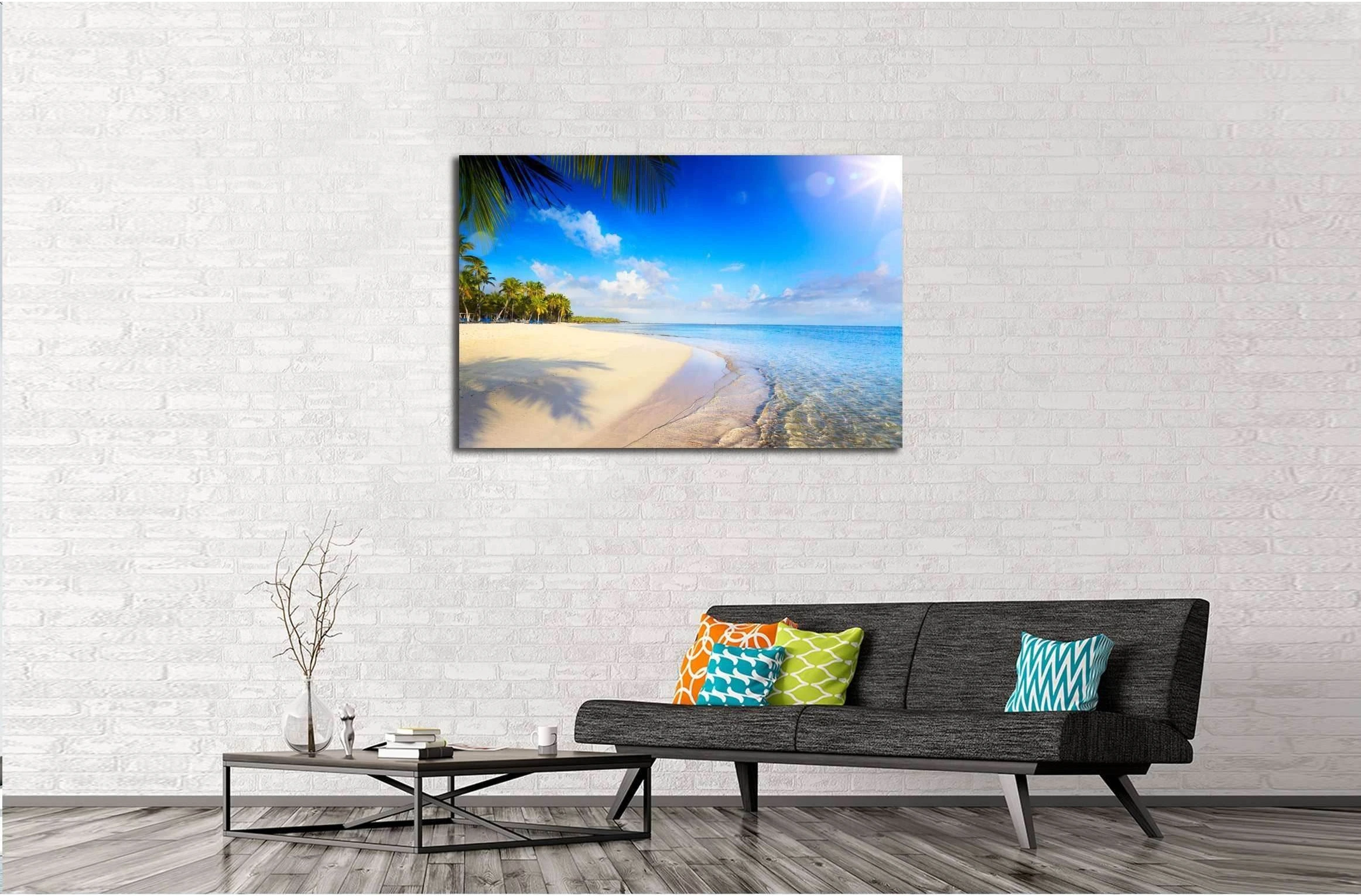 Summer tropical Beach №3194 Ready to Hang Canvas Print - Zellart Canvas Prints ALL_Products, s-3194