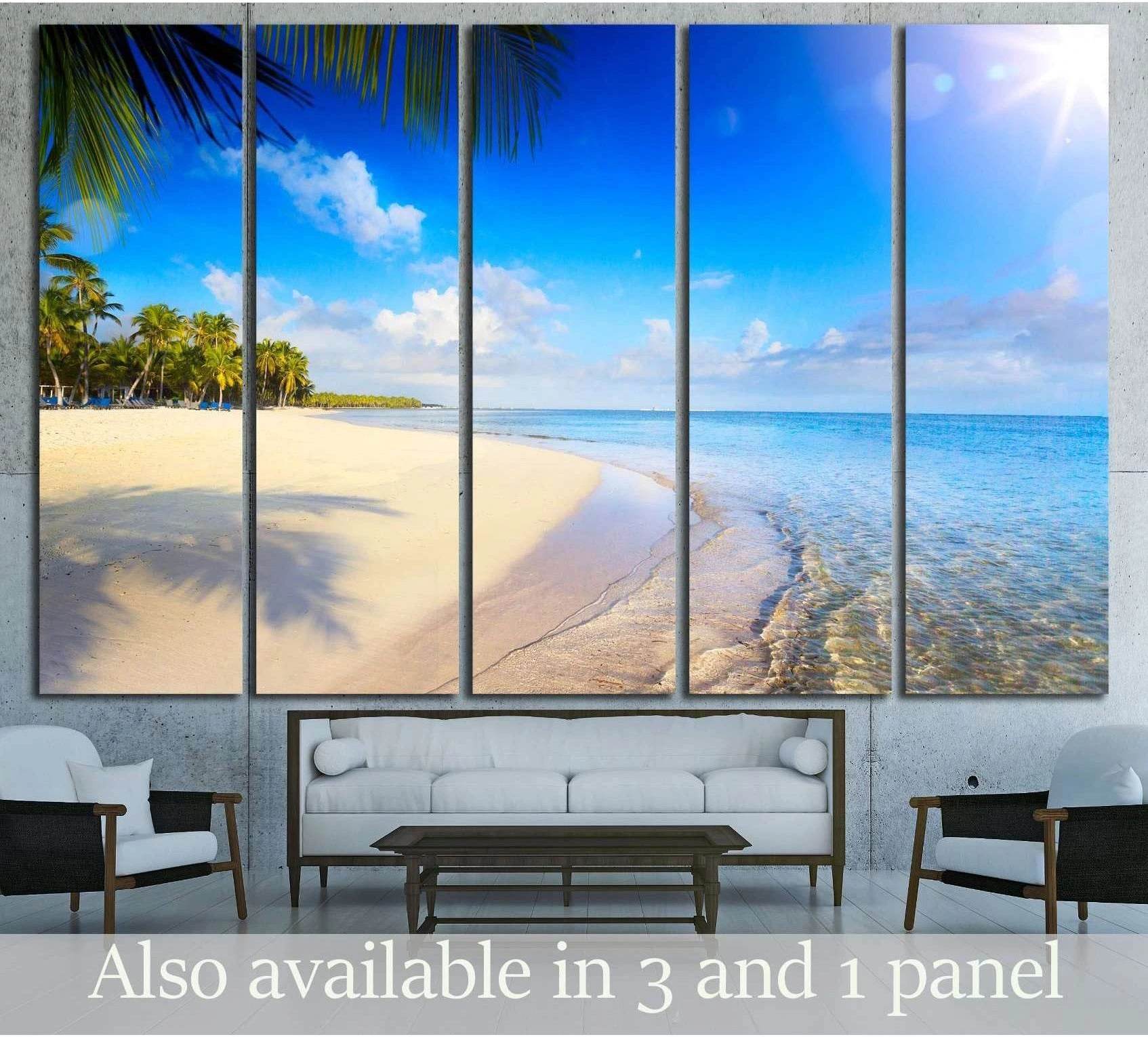 Summer tropical Beach selected as painterly seascape prints for seascape wall art.