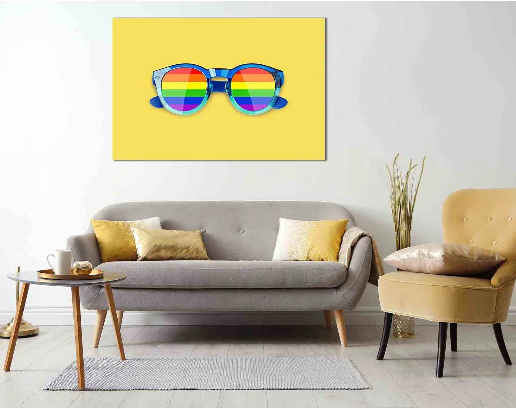 Sunglasses LGBTQ №2121 Ready to Hang Canvas Print - Zellart Canvas Prints 2121, ALL_Products