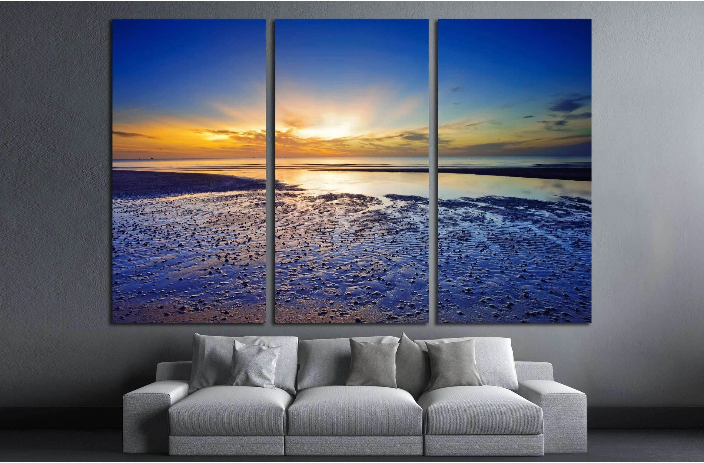 Sunrise at the horizon, Huahin, Thailand №2680 Ready to Hang Canvas Print - Zellart Canvas Prints ALL_Products, s-2680