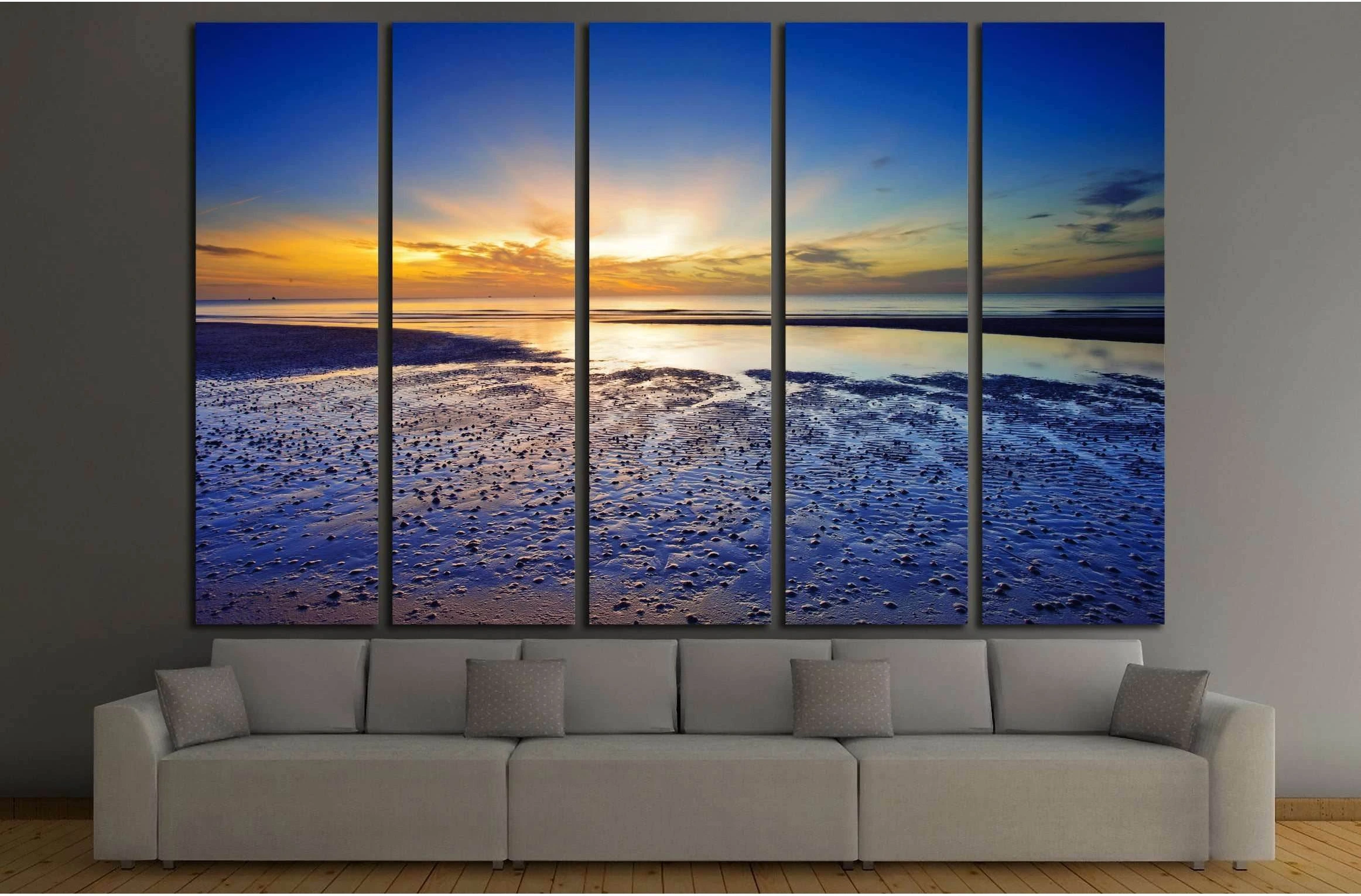 Sunrise at the horizon, Huahin, Thailand №2680 Ready to Hang Canvas Print - Zellart Canvas Prints ALL_Products, s-2680