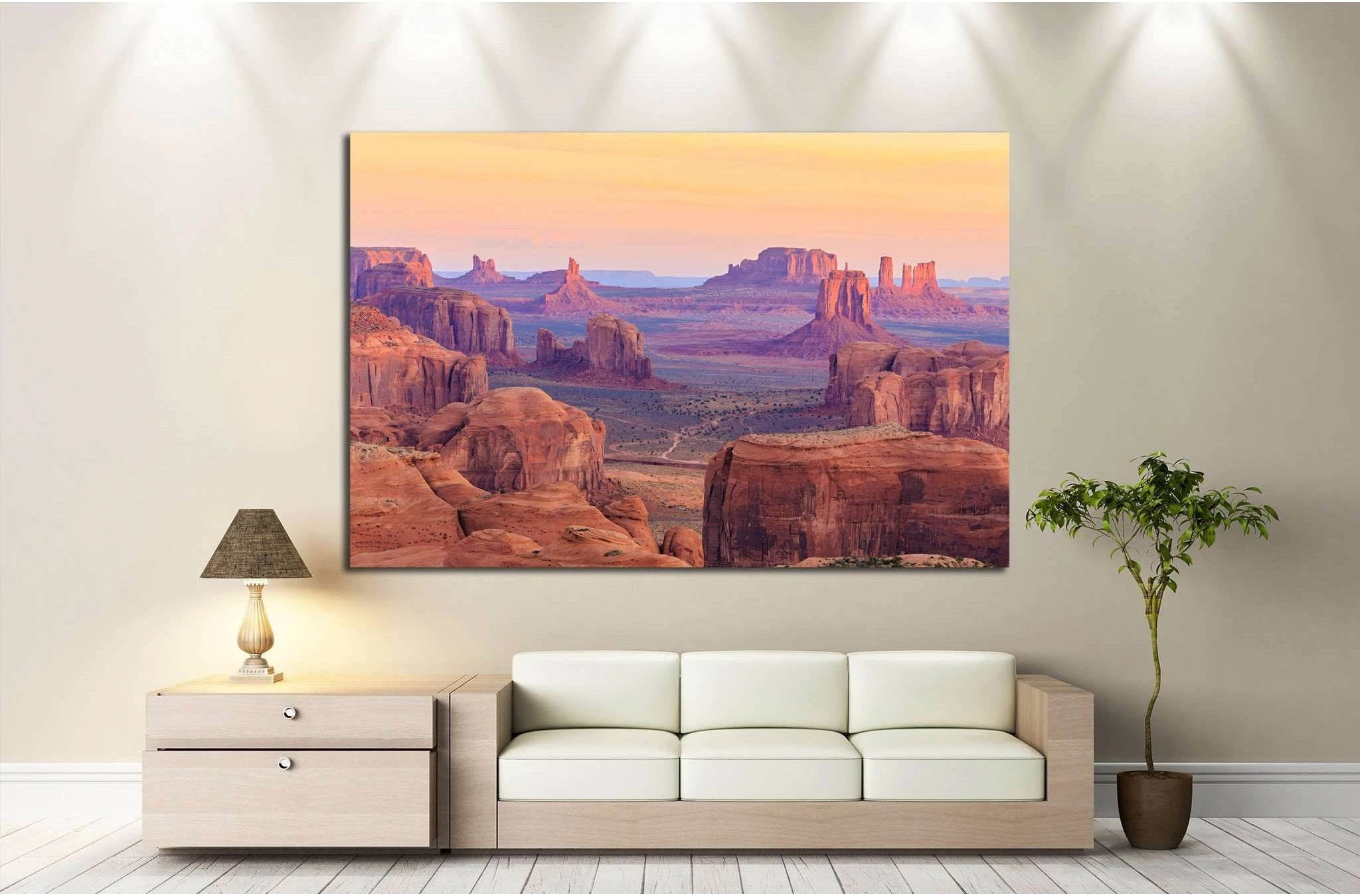 Sunrise in Hunts Mesa, Monument Valley, Arizona, USA №1974 Ready to Hang Canvas Print - Zellart Canvas Prints ALL_Products, s-1974