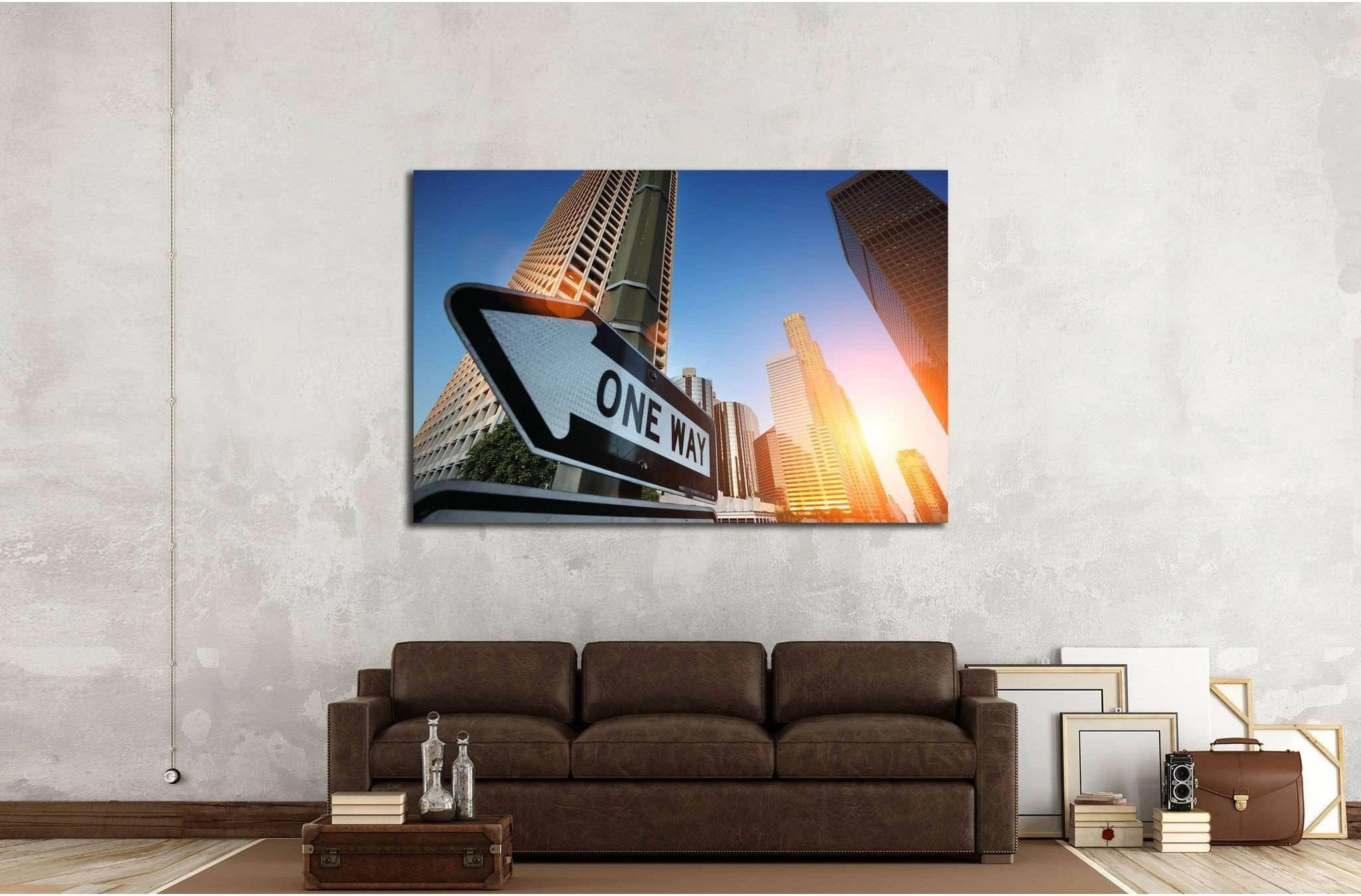 Sunrise over downtown Los Angeles, California, USA №1924 Ready to Hang Canvas Print - Zellart Canvas Prints ALL_Products, s-1924