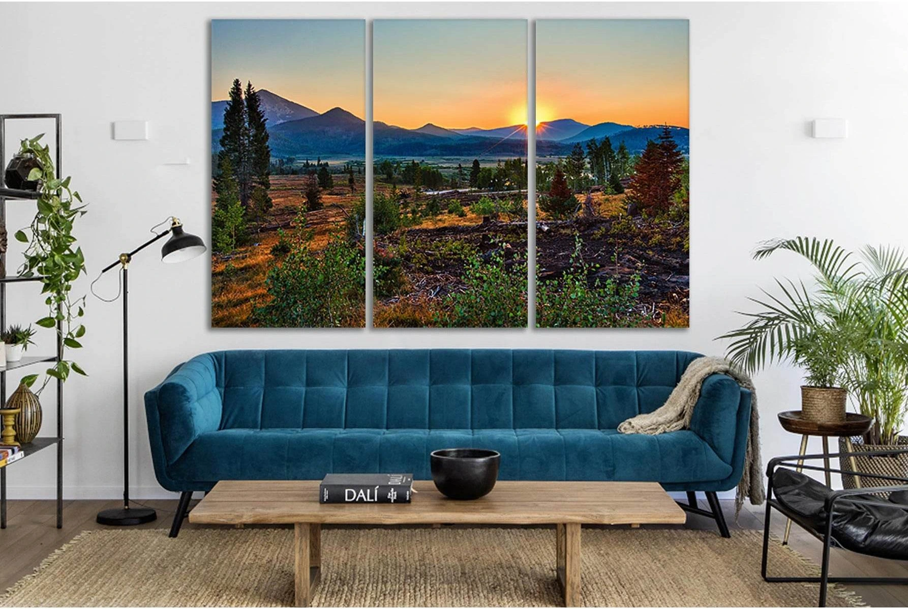 Sunrise Over Mountains №SL258 Ready to Hang Canvas Print - Zellart Canvas Prints 0new, ALL_Products, SUNRISE & SUNSET WALL ART