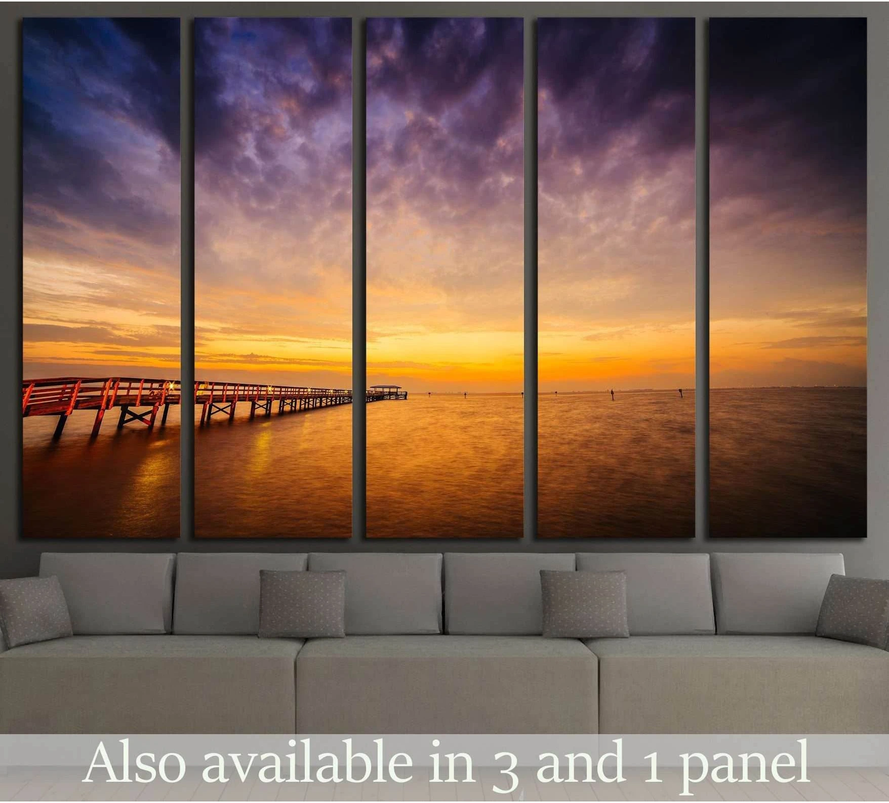 Sunrise, Safety Harbor, Florida showing blue ocean wall art with water and coastal depth.
