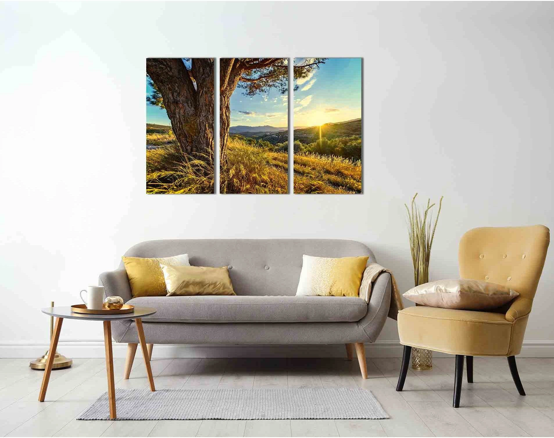 Sunrise view from the hill №D1812 Ready to Hang Canvas Print - Zellart Canvas Prints 0new, ALL_Products, Sunrise & sunset wall art