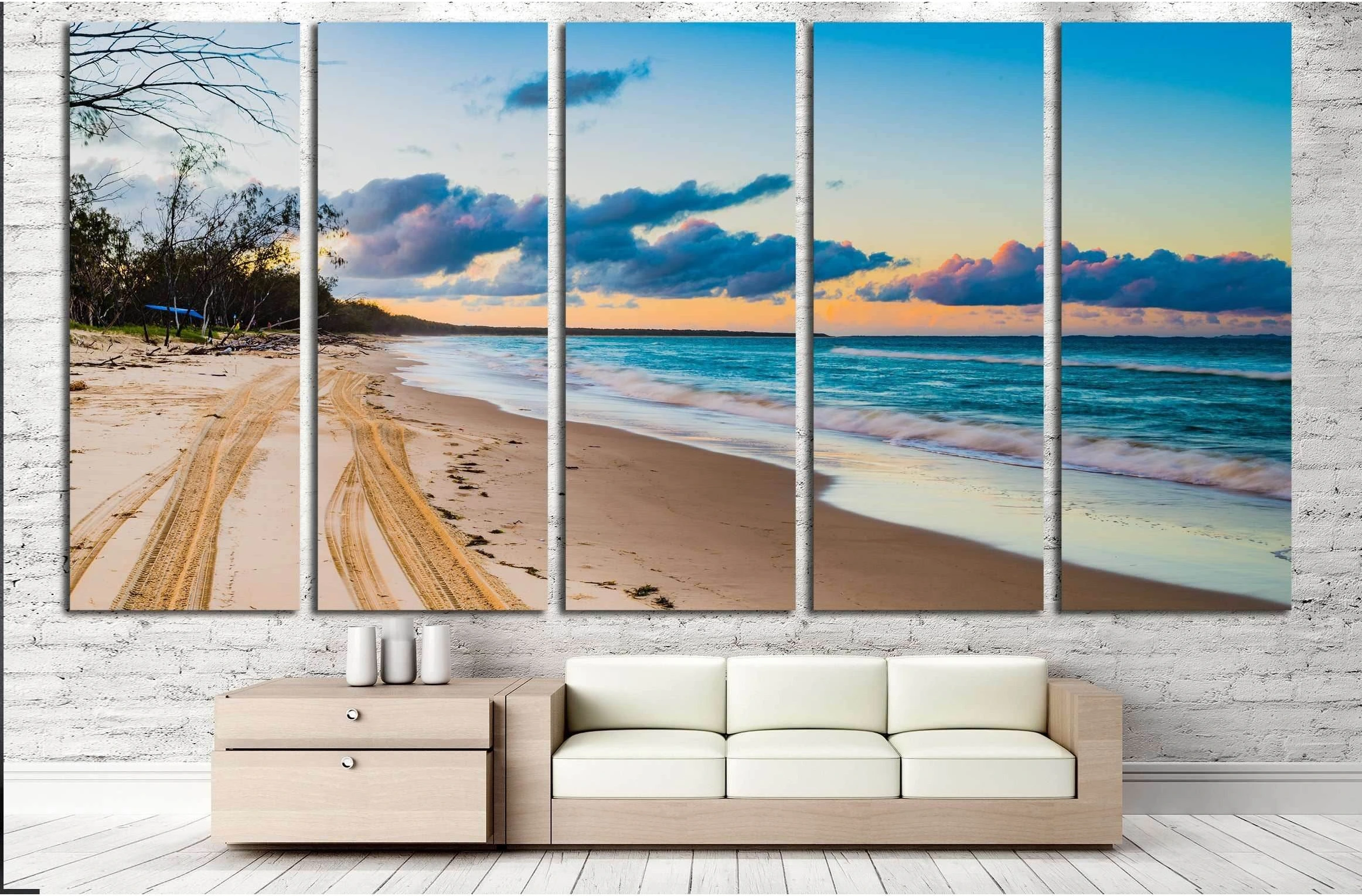 Sunset in Queensland, Australia №3172 Ready to Hang Canvas Print - Zellart Canvas Prints ALL_Products, s-3172