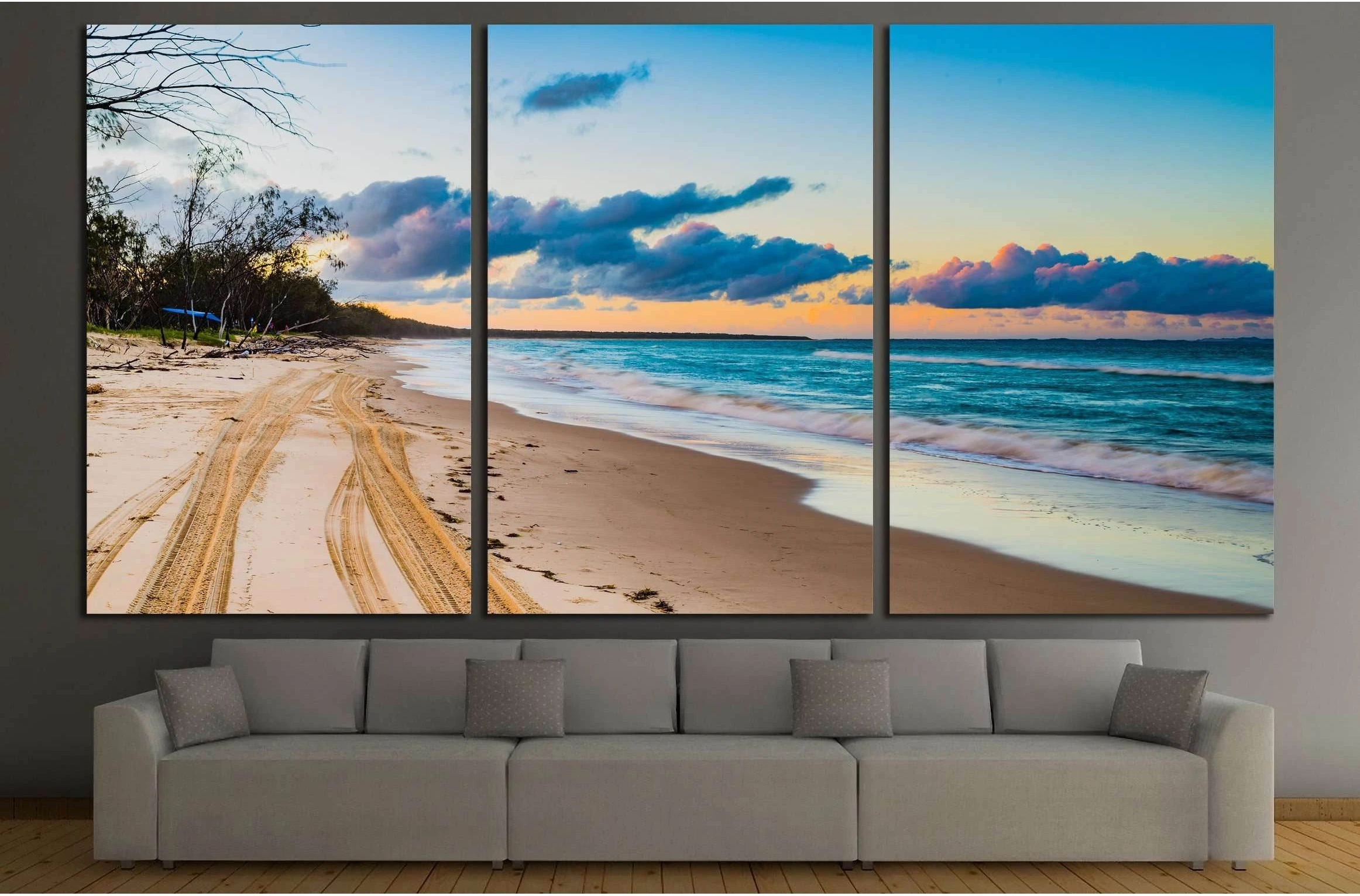Sunset in Queensland, Australia №3172 Ready to Hang Canvas Print - Zellart Canvas Prints ALL_Products, s-3172