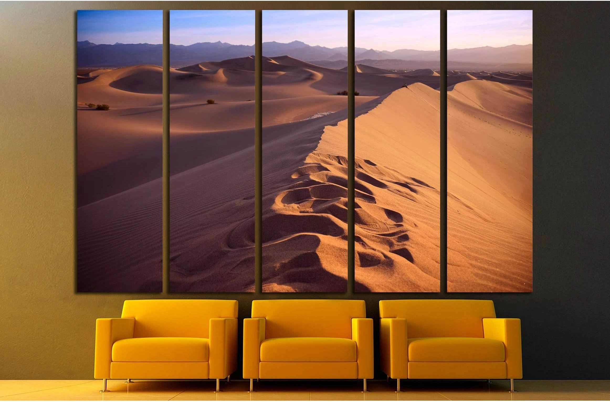 Sunset in Sahara Desert №3158 Ready to Hang Canvas Print - Zellart Canvas Prints ALL_Products, s-3158