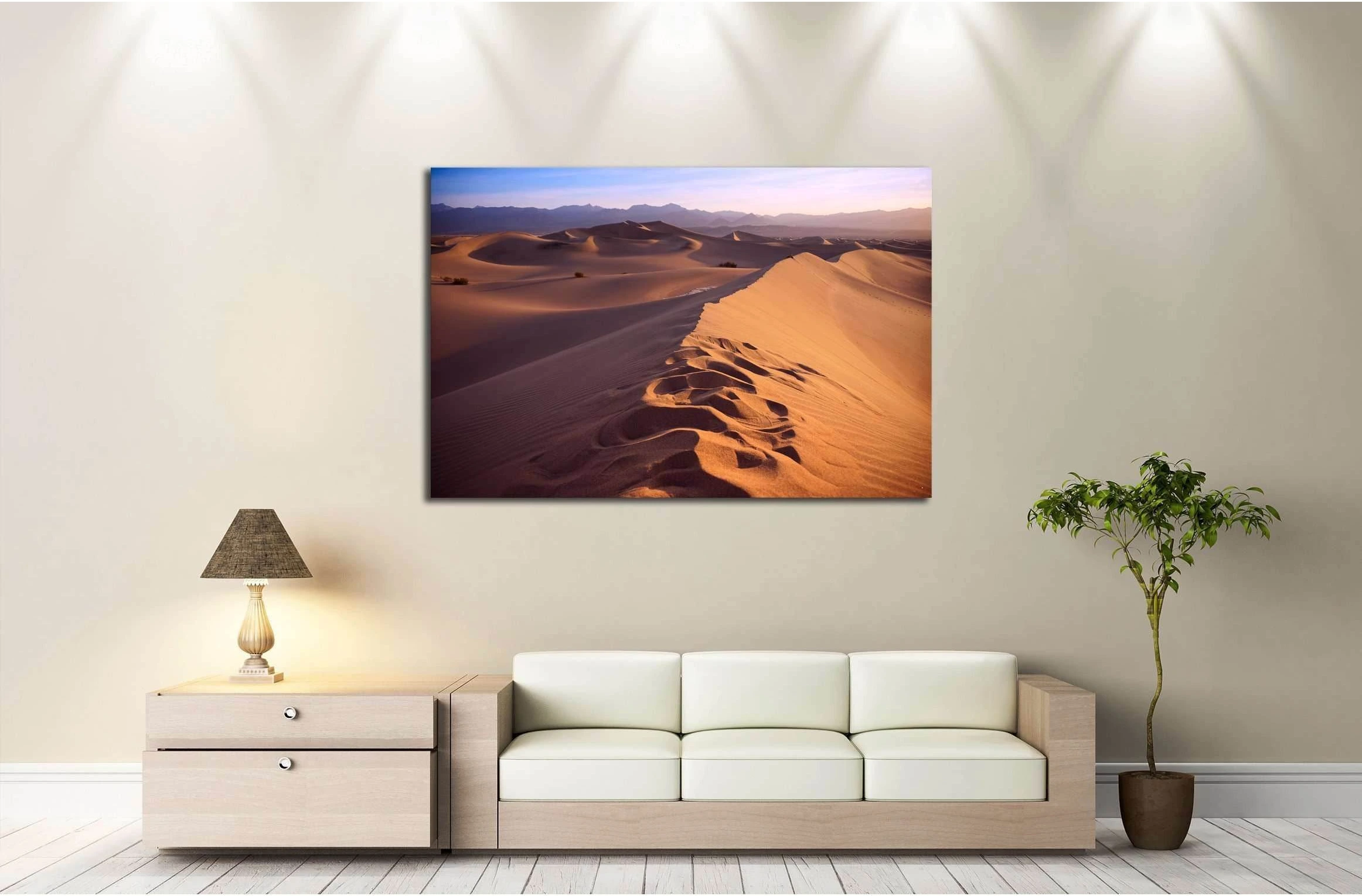 Sunset in Sahara Desert №3158 Ready to Hang Canvas Print - Zellart Canvas Prints ALL_Products, s-3158