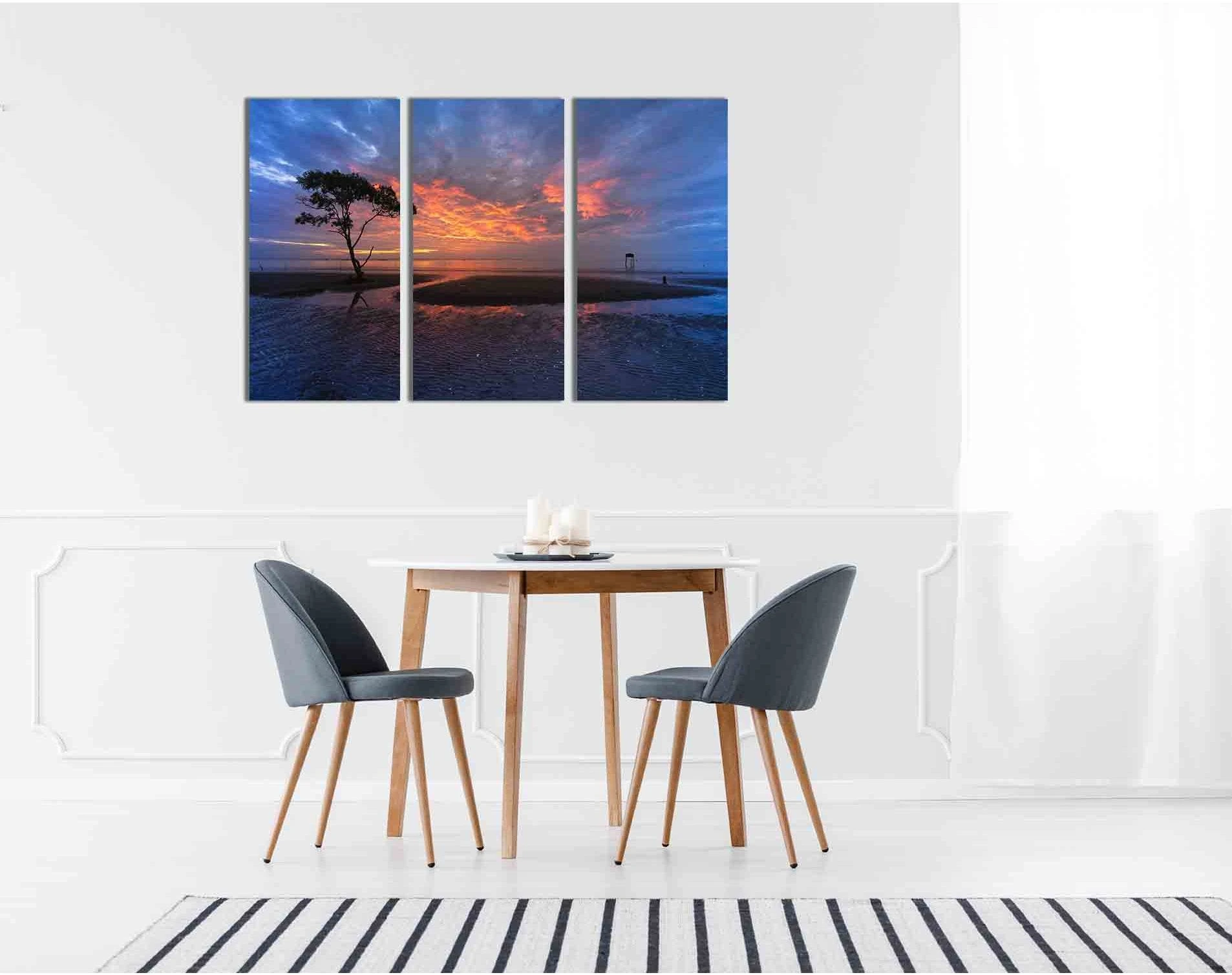 Sunset on the beach №D1750 Ready to Hang Canvas Print - Zellart Canvas Prints 0new, ALL_Products, Sunrise & sunset wall art