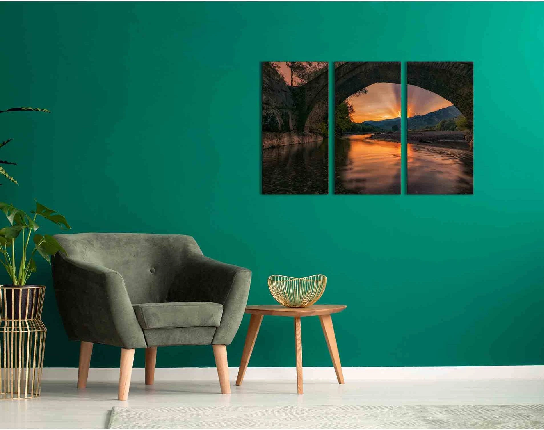 Sunset over the mountains №D1227 Ready to Hang Canvas Print - Zellart Canvas Prints 0new, ALL_Products, Sunrise & sunset wall art