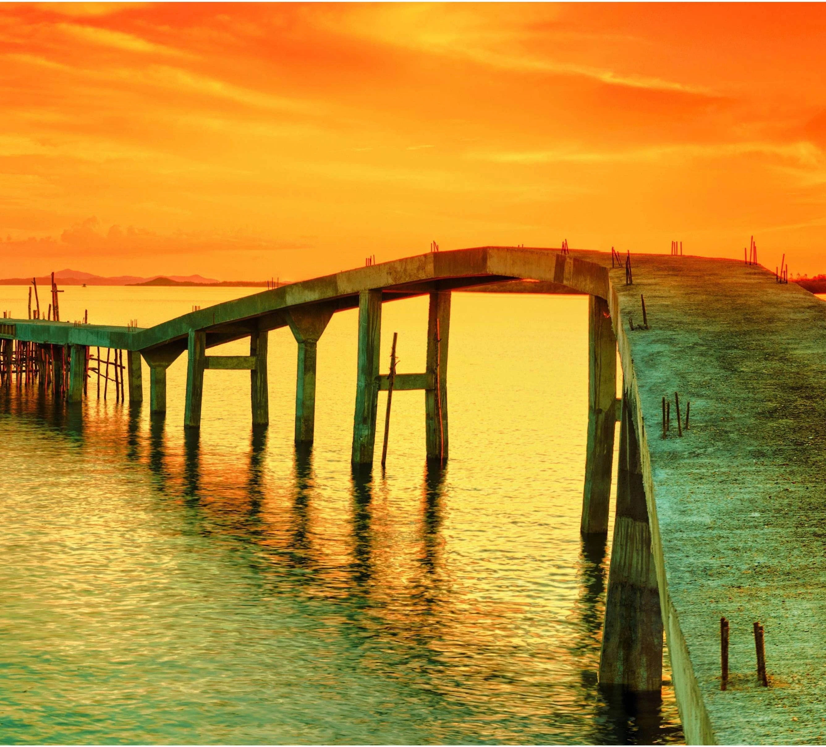 Sunset over the sea, Extra Large Panorama №42 Ready to Hang Canvas Print - Zellart Canvas Prints ALL_Products, s-42