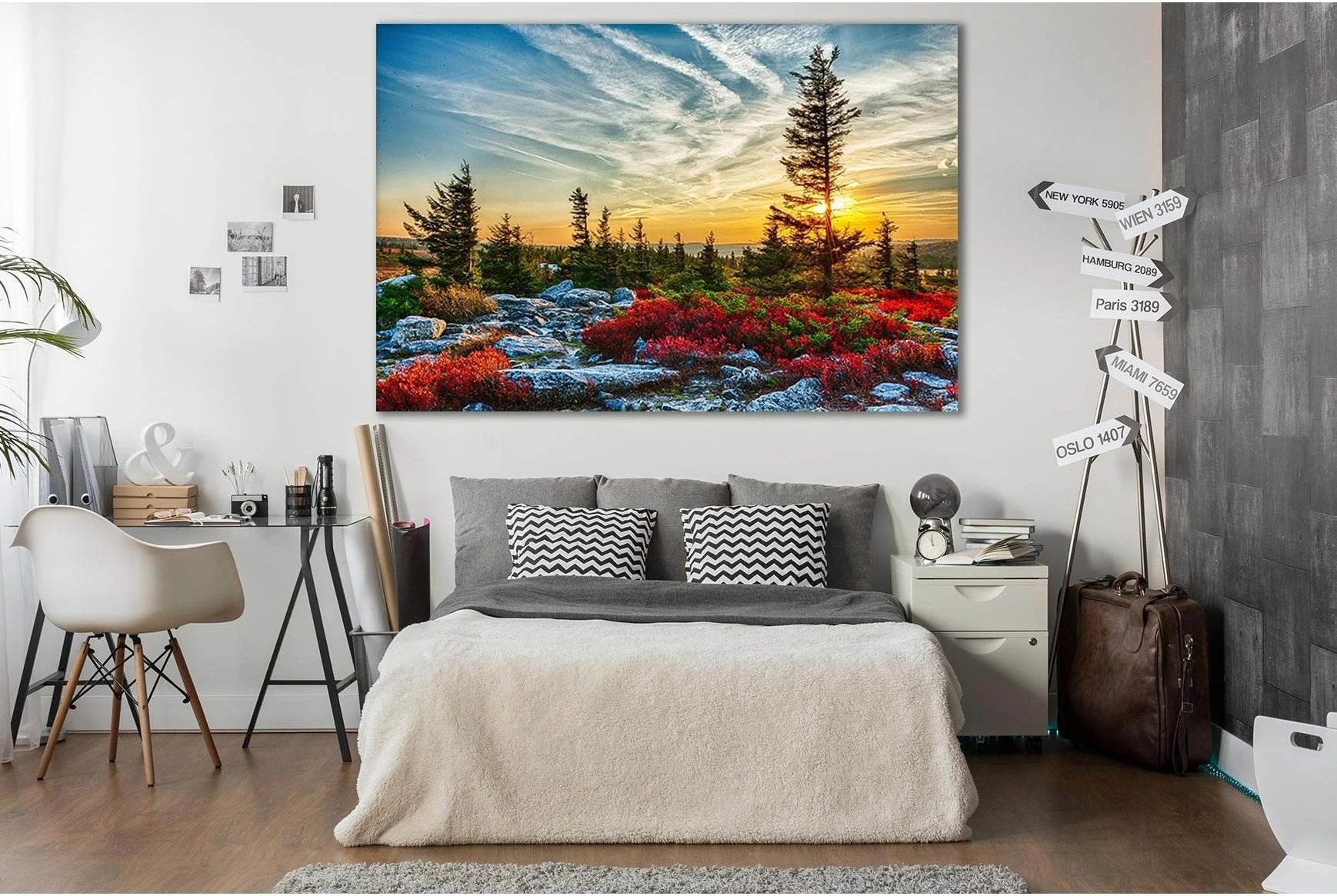 Sunset Sky Forest West Virginia №SL299 Ready to Hang Canvas Print - Zellart Canvas Prints 0new, ALL_Products, SUNRISE & SUNSET WALL ART