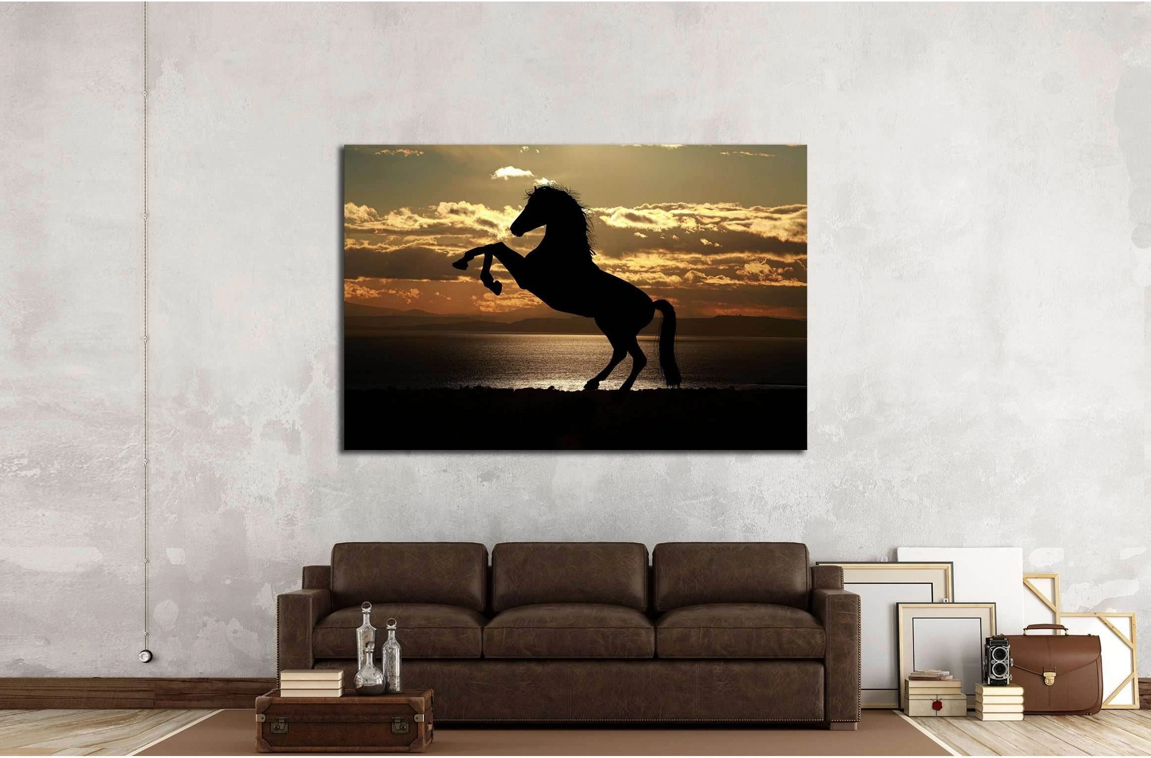 Sunshine and horse wall art №5015 - Zellart Canvas Prints ALL_Products, Horses, s-5015