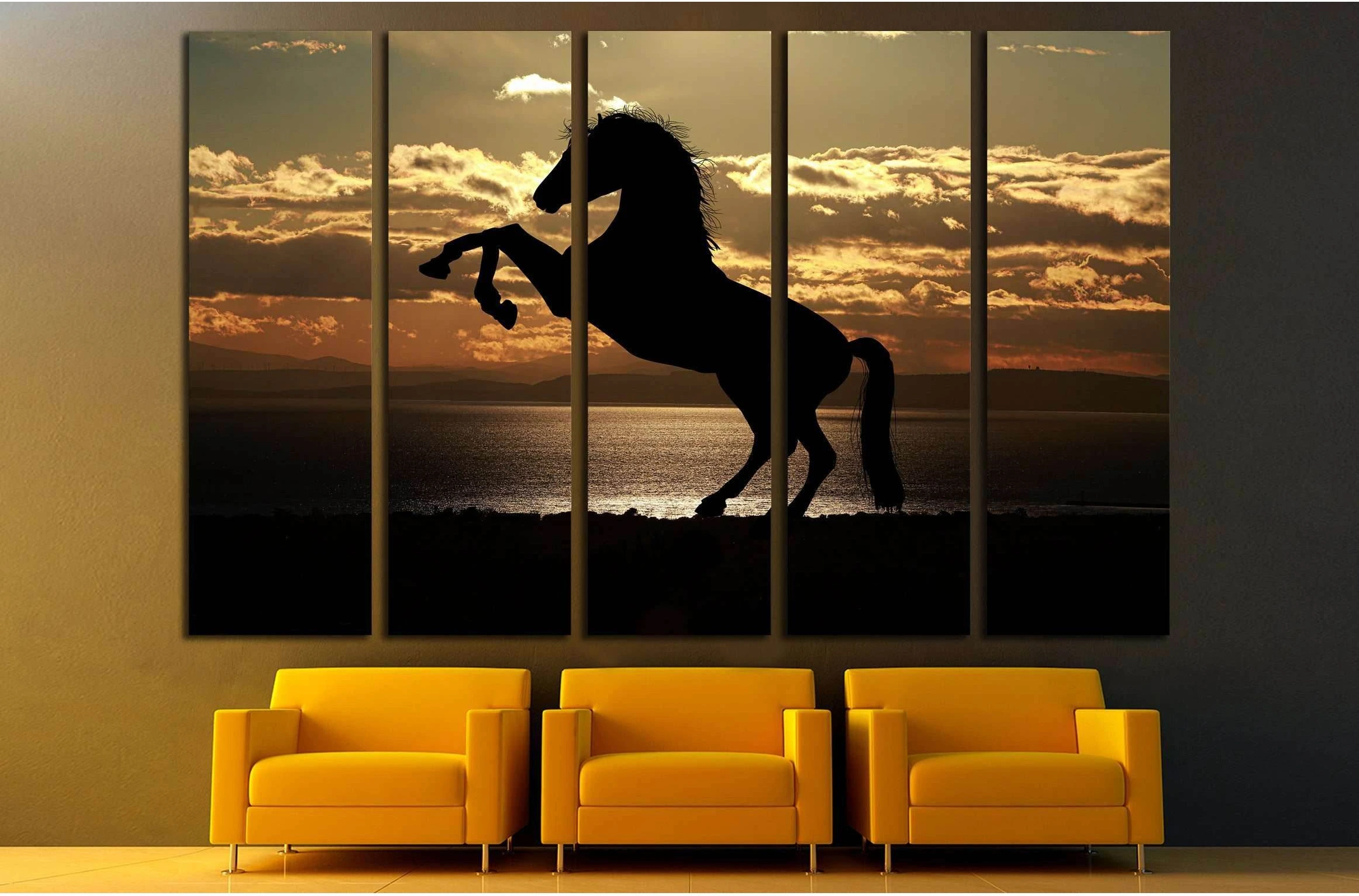 Sunshine and horse wall art №5015 - Zellart Canvas Prints ALL_Products, Horses, s-5015