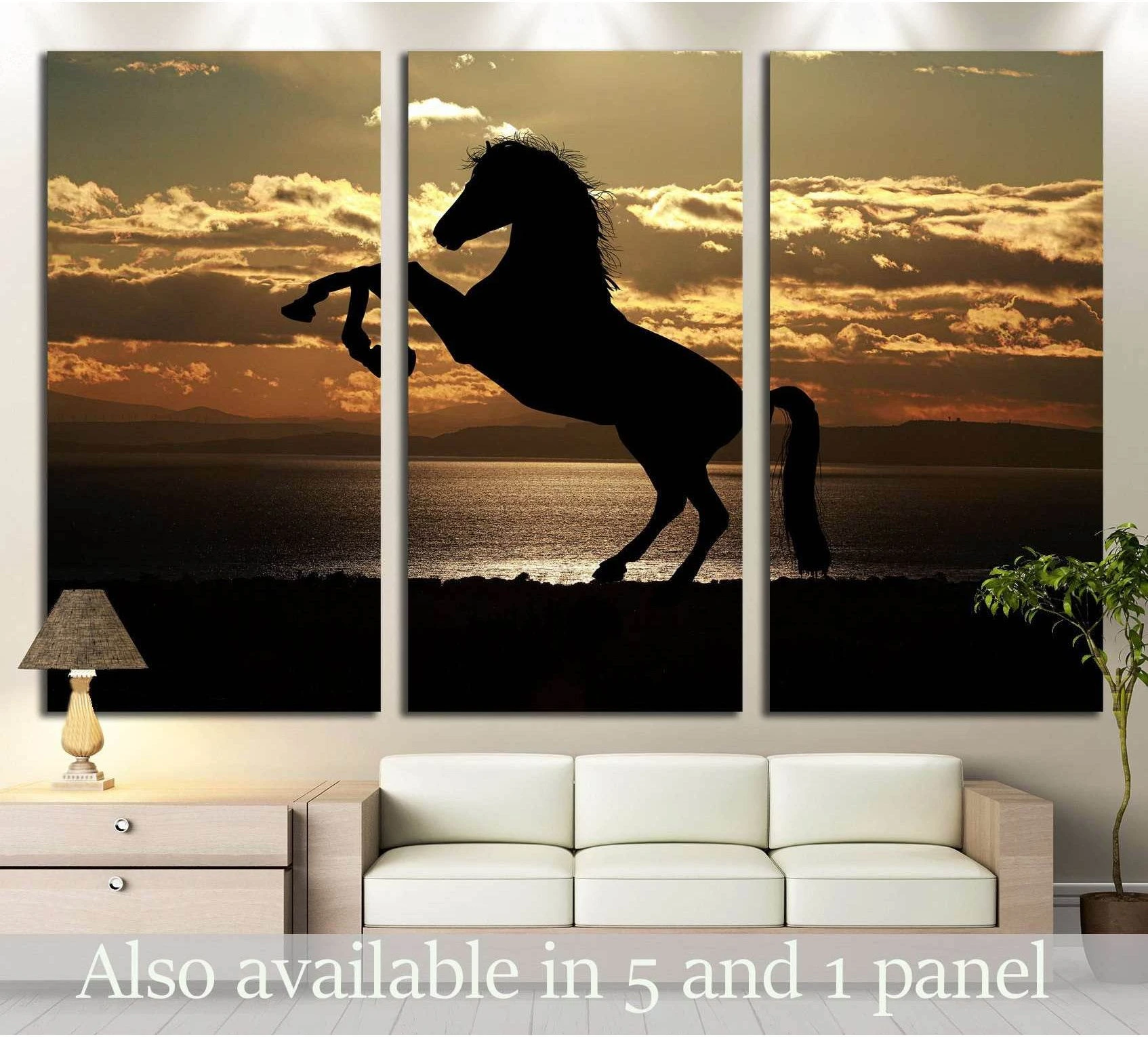 Sunshine and horse wall art №5015 - Zellart Canvas Prints ALL_Products, Horses, s-5015