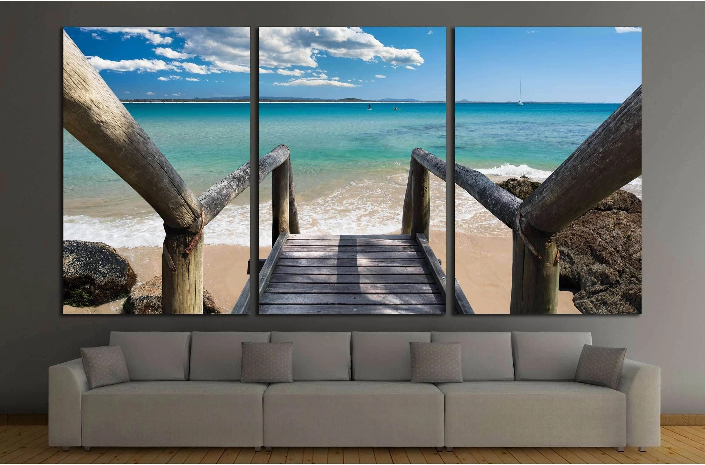 Sunshine Coast, Queensland, Australia №3175 Ready to Hang Canvas Print - Zellart Canvas Prints ALL_Products, s-3175