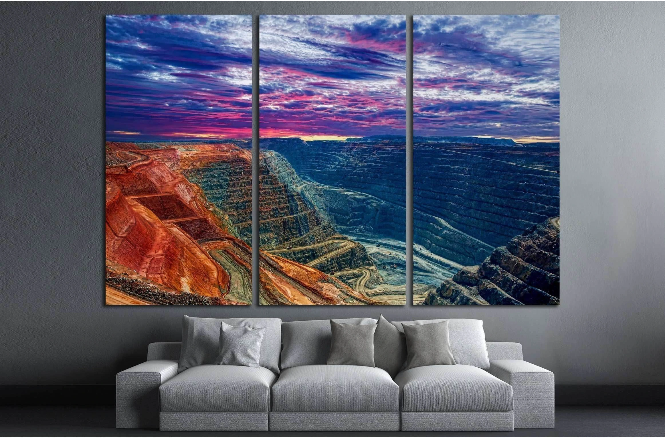 Super Pit Kalgoorlie Western Australia №2508 Ready to Hang Canvas Print - Zellart Canvas Prints ALL_Products, s-2508