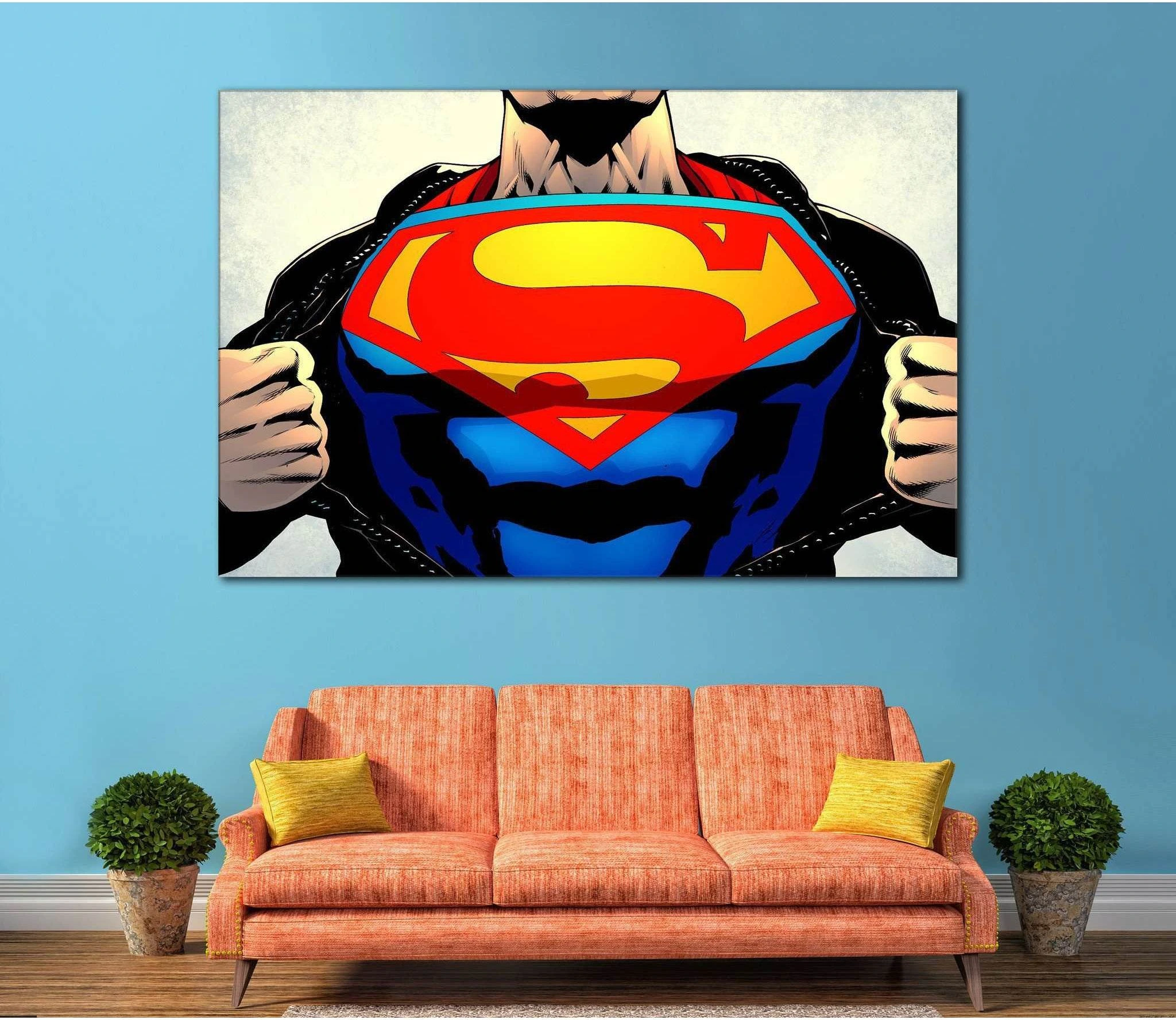Superman №2003 Ready to Hang Canvas Print - Zellart Canvas Prints ALL_Products