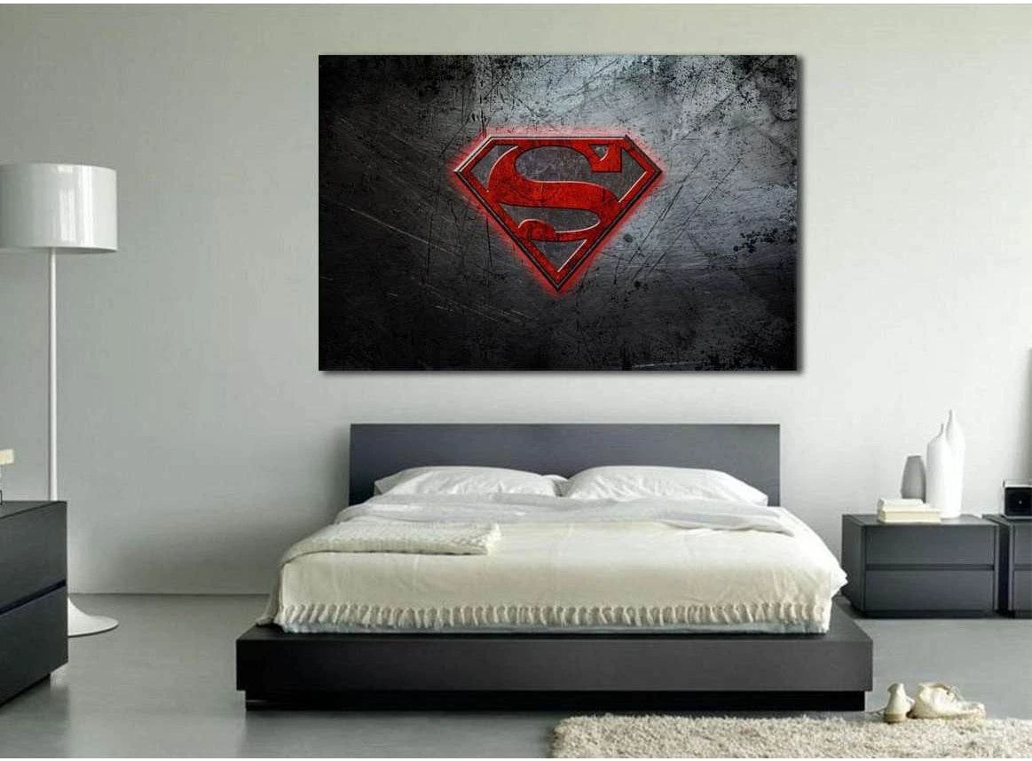 Superman Logo №2015 Ready to Hang Canvas Print - Zellart Canvas Prints ALL_Products