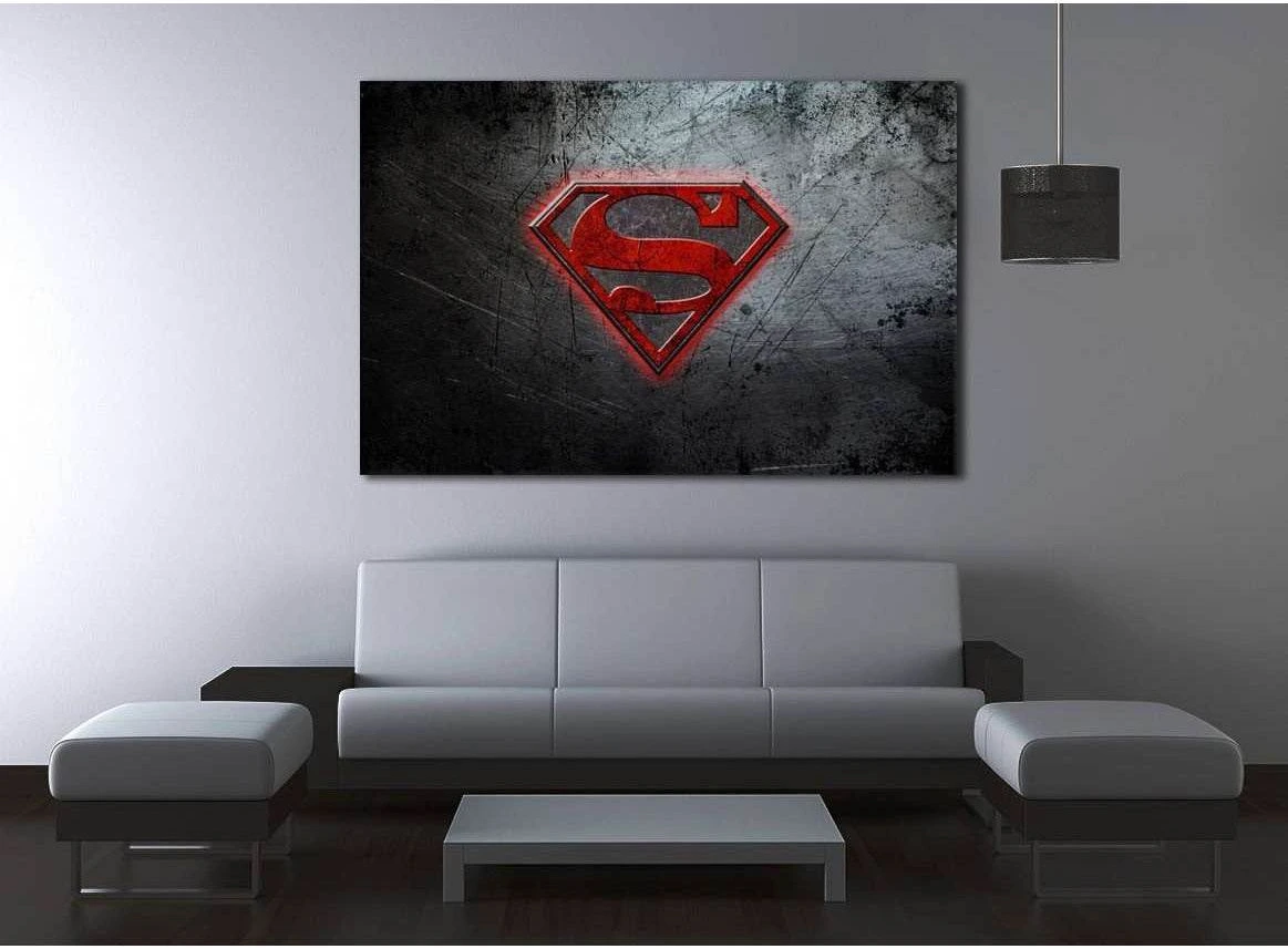 Superman Logo №2015 Ready to Hang Canvas Print - Zellart Canvas Prints ALL_Products