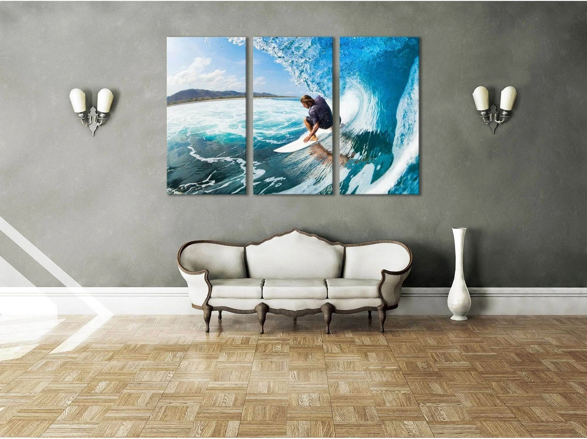 Surfing №655 Ready to Hang Canvas Print - Zellart Canvas Prints ALL_Products, autopostr_pinterest_65155, autopostr_pinterest_65157, autopostr_pinterest_65158, autopostr_pinterest_65160