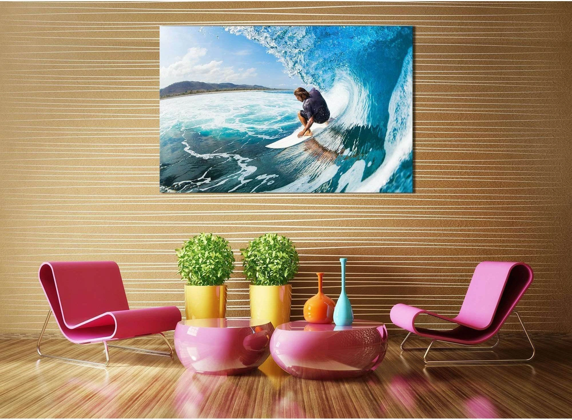 Surfing №655 Ready to Hang Canvas Print - Zellart Canvas Prints ALL_Products, autopostr_pinterest_65155, autopostr_pinterest_65157, autopostr_pinterest_65158, autopostr_pinterest_65160