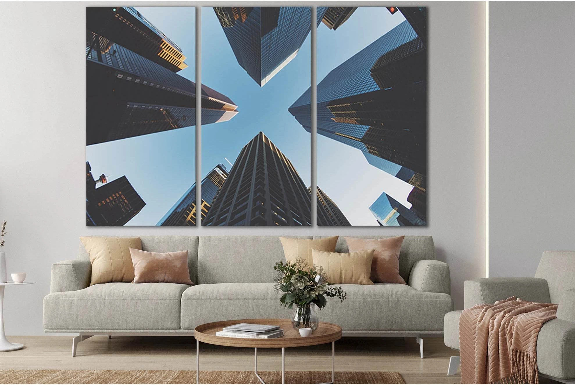 Tall Skyscrapers In Calgary №SL1391 Ready to Hang Canvas Print - Zellart Canvas Prints 0new, ALL_Products, Architecture