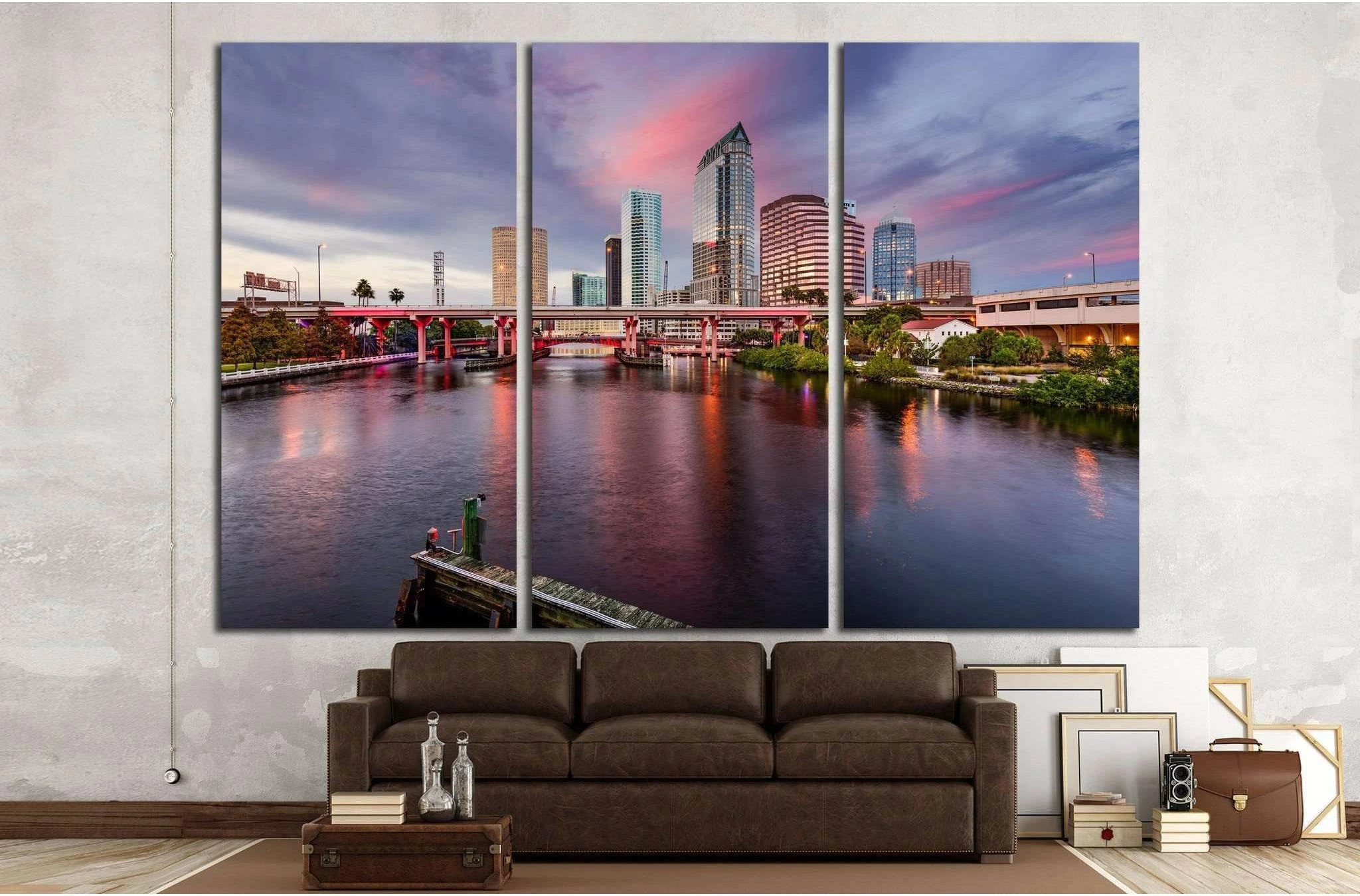 Tampa, Florida, USA, Hillsborough River №1216 Ready to Hang Canvas Print - Zellart Canvas Prints ALL_Products, s-1216