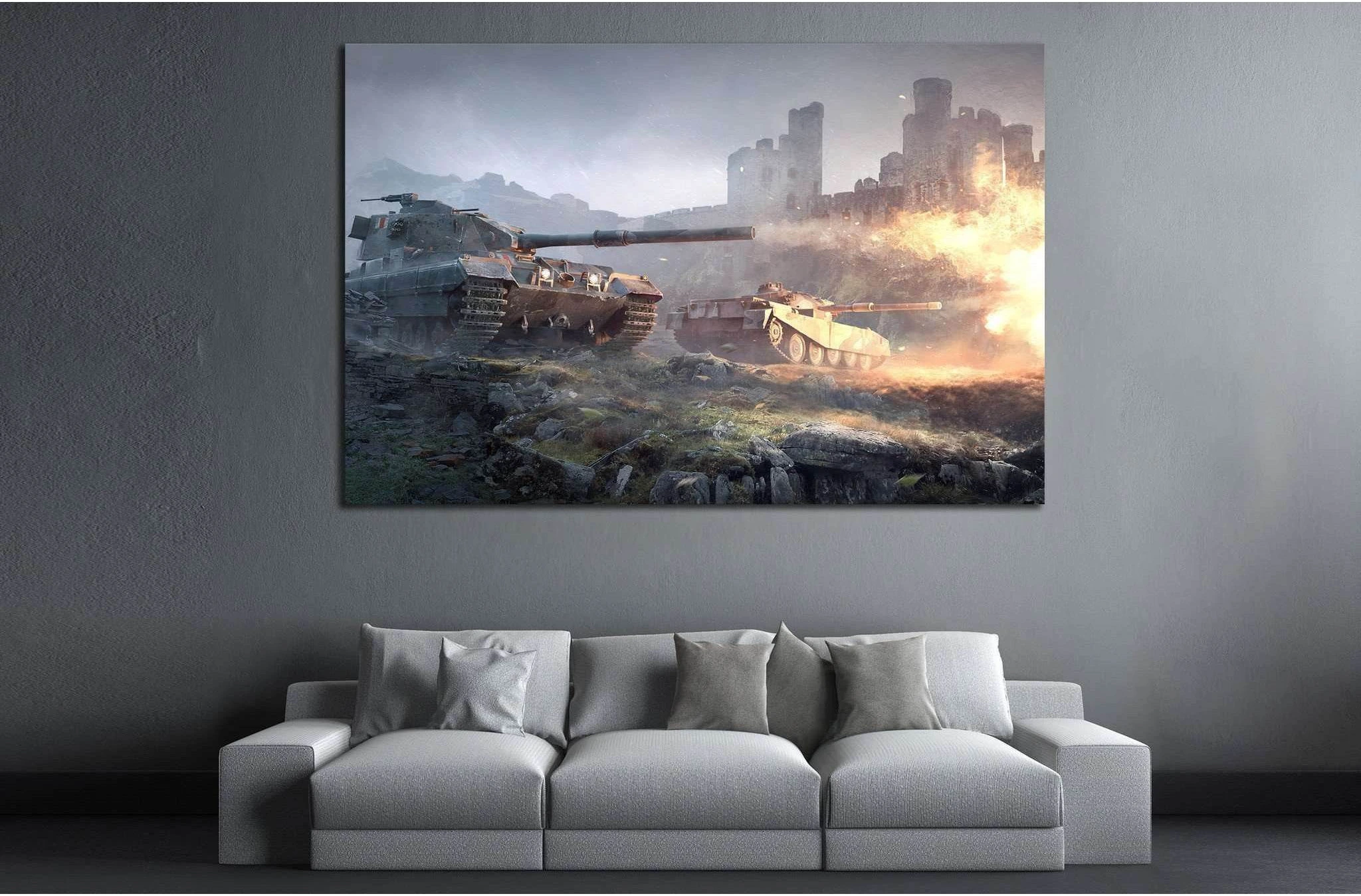 TANK CANVAS ART №226 Ready to Hang Canvas Print - Zellart Canvas Prints ALL_Products, wd-226