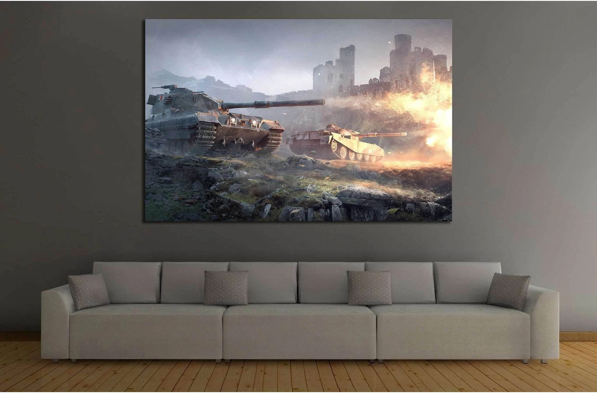 TANK CANVAS ART №226 Ready to Hang Canvas Print - Zellart Canvas Prints ALL_Products, wd-226