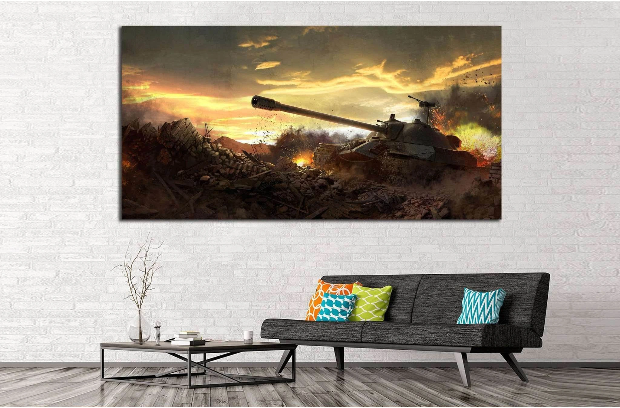 Tank Ready to Hang Canvas Print №229 Ready to Hang Canvas Print - Zellart Canvas Prints ALL_Products, wd-229
